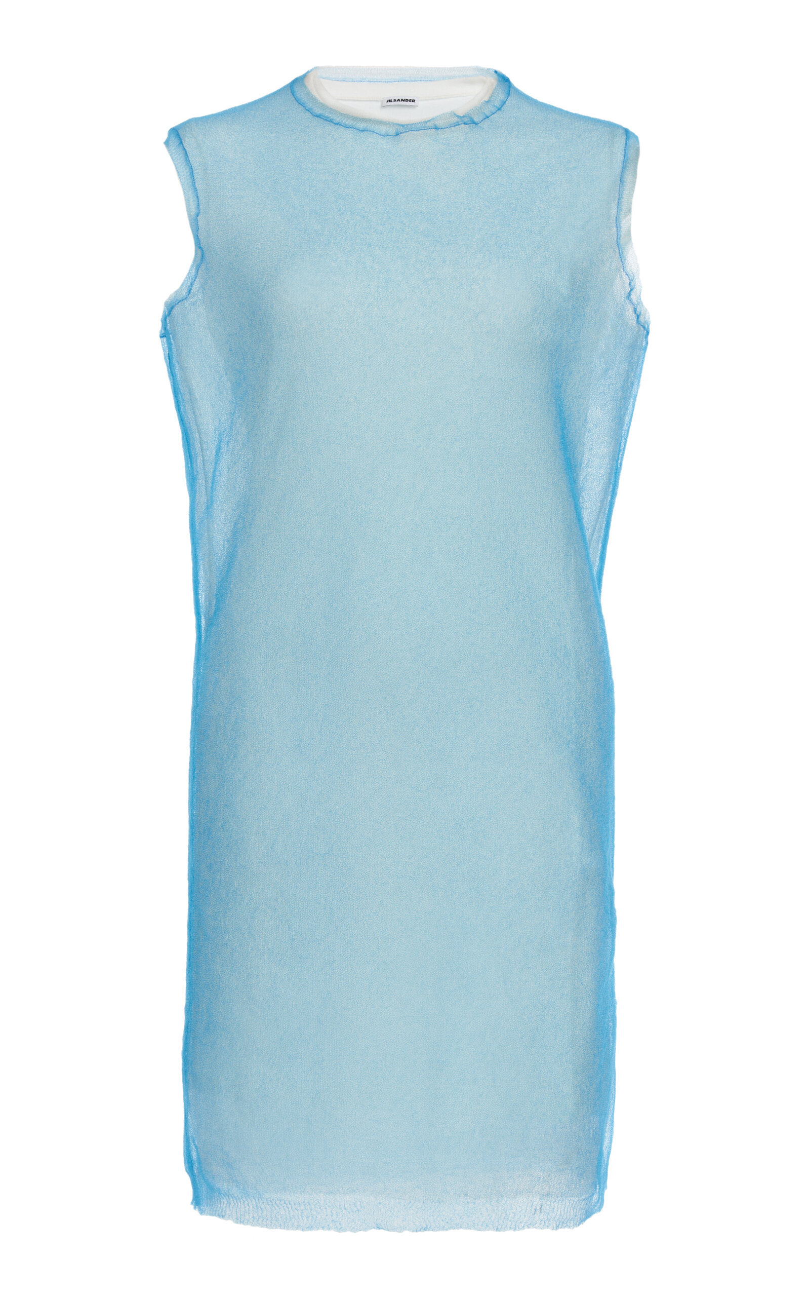 Jil Sander Double-Layered Sheer Mini Dress - Blue