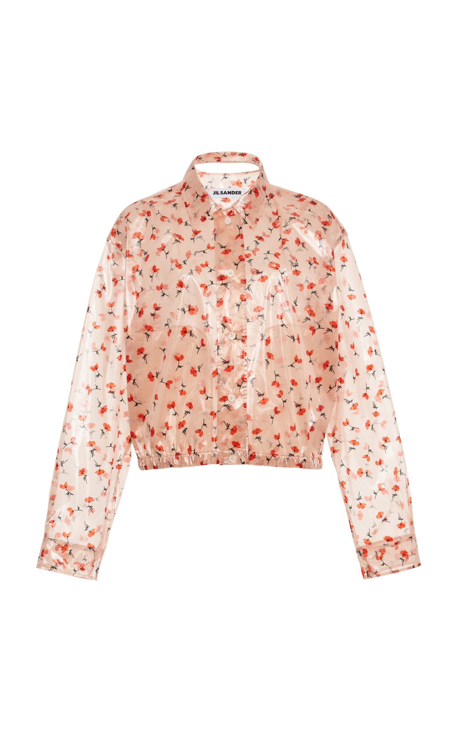Jil Sander Sheer Floral Shirt - Light Pink