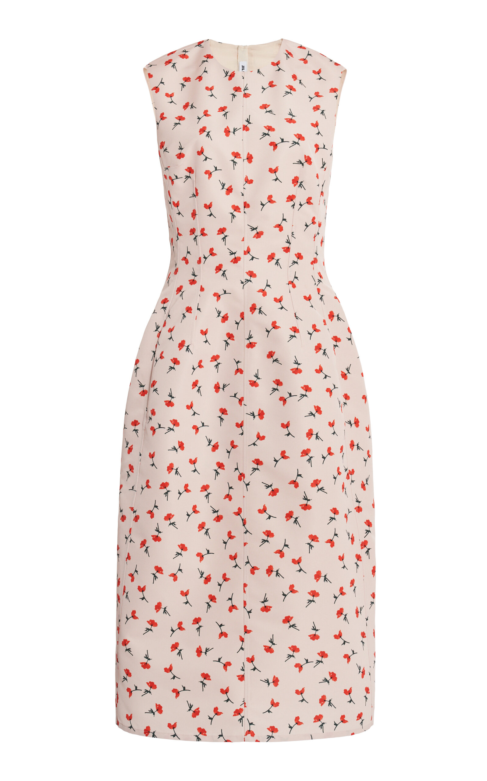 Jil Sander Floral Printed Midi Dress - Light Pink