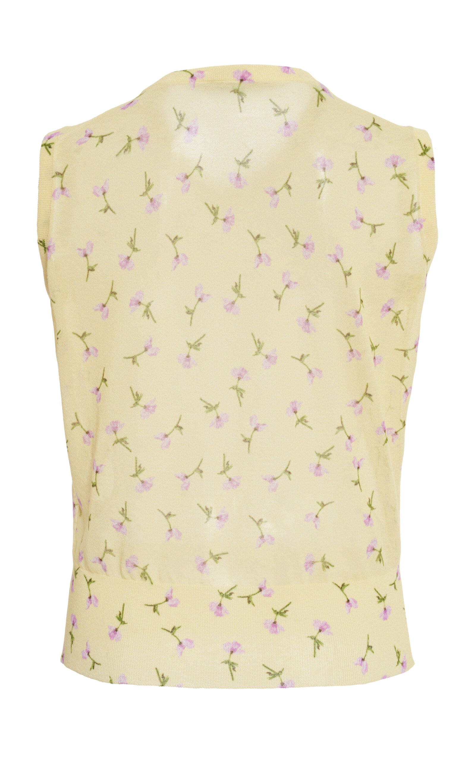 Jil Sander Sheer Cotton-Blend Vest - Yellow