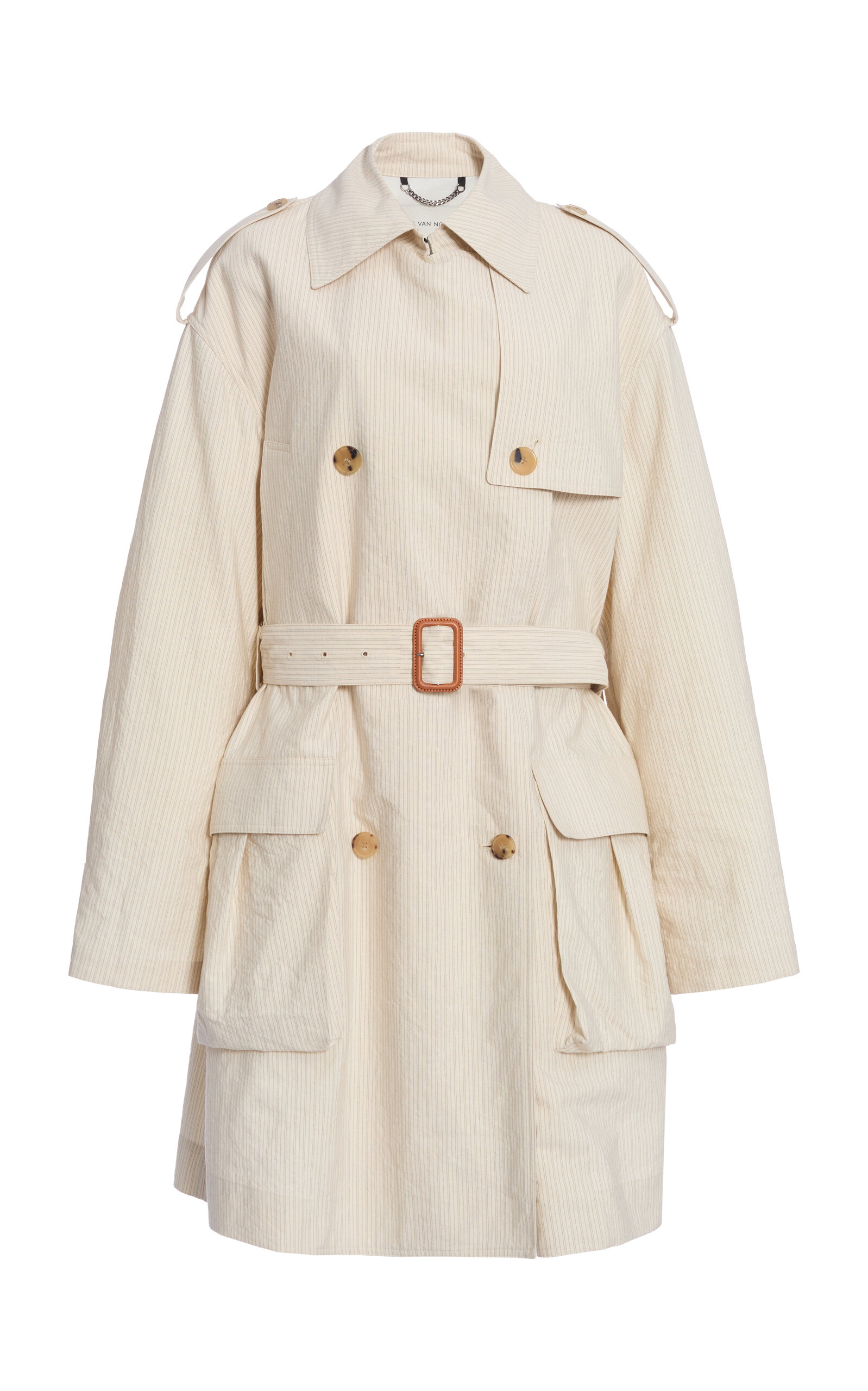 Dries Van Noten Rondarti Belted Cotton-Blend Trench Coat - Neutral