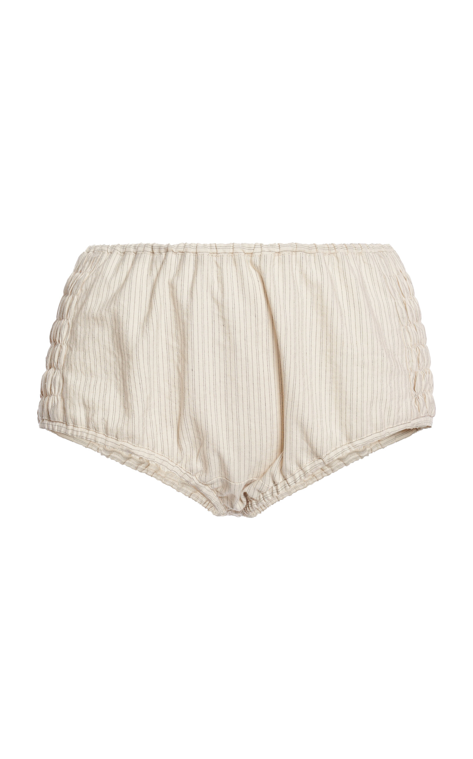 Dries Van Noten Pixie Gathered Cotton-Blend Mini Shorts - Neutral