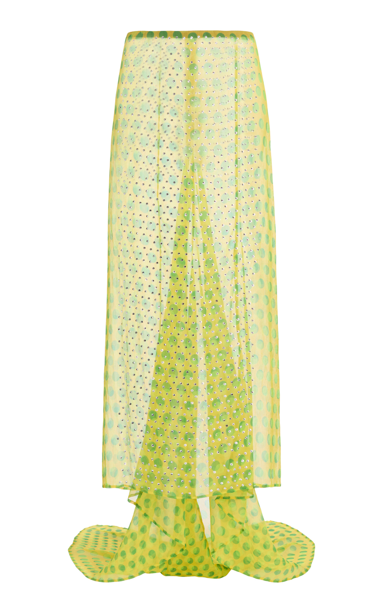 Dries Van Noten Susya Printed Silk-Creponne Maxi Skirt - Yellow