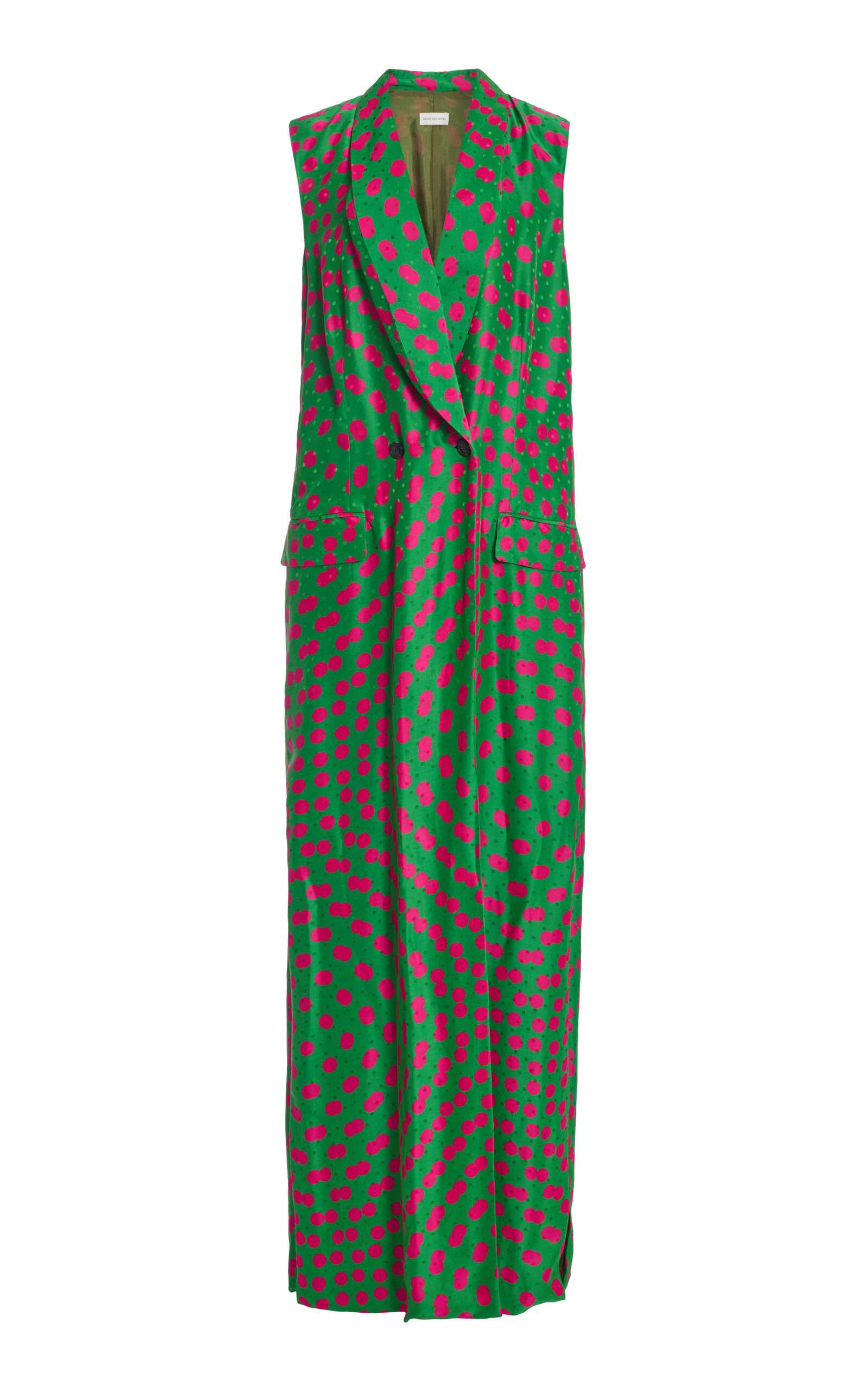Dries Van Noten Covy Floor-Length Jacquard Top - Green
