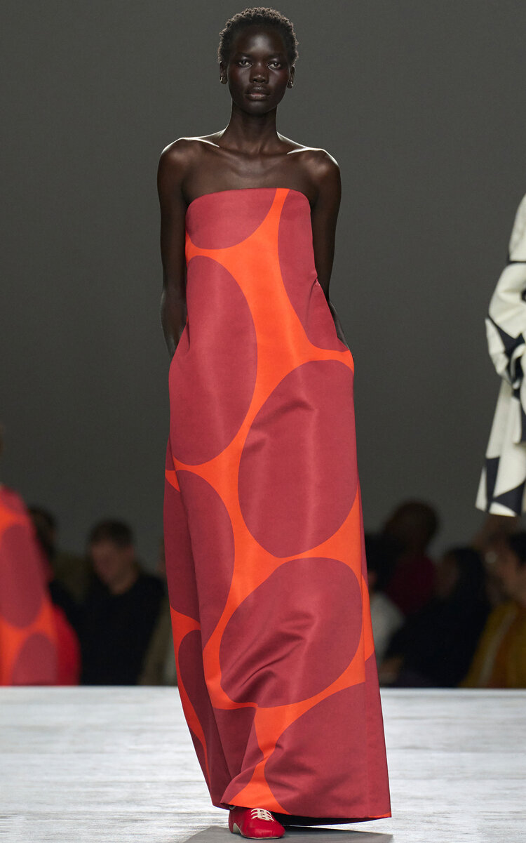 Dries Van Noten Damino Strapless Duchess-Satin Maxi Gown - Orange