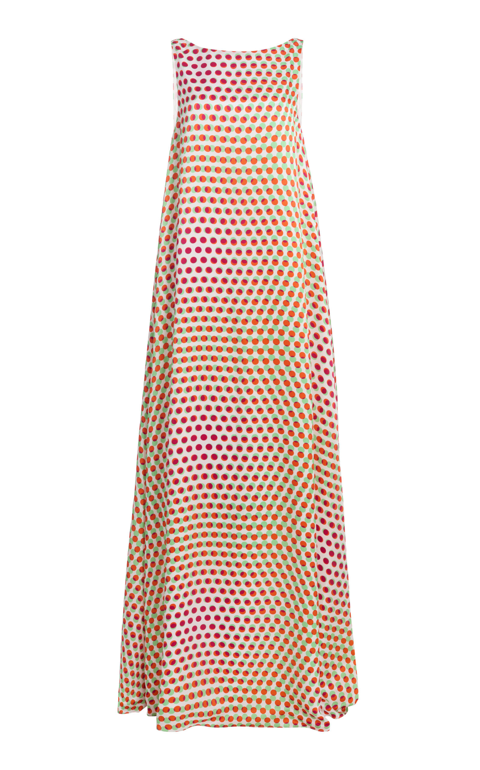 Dries Van Noten Draz Polka-dot Silk-satin Gown In Multi