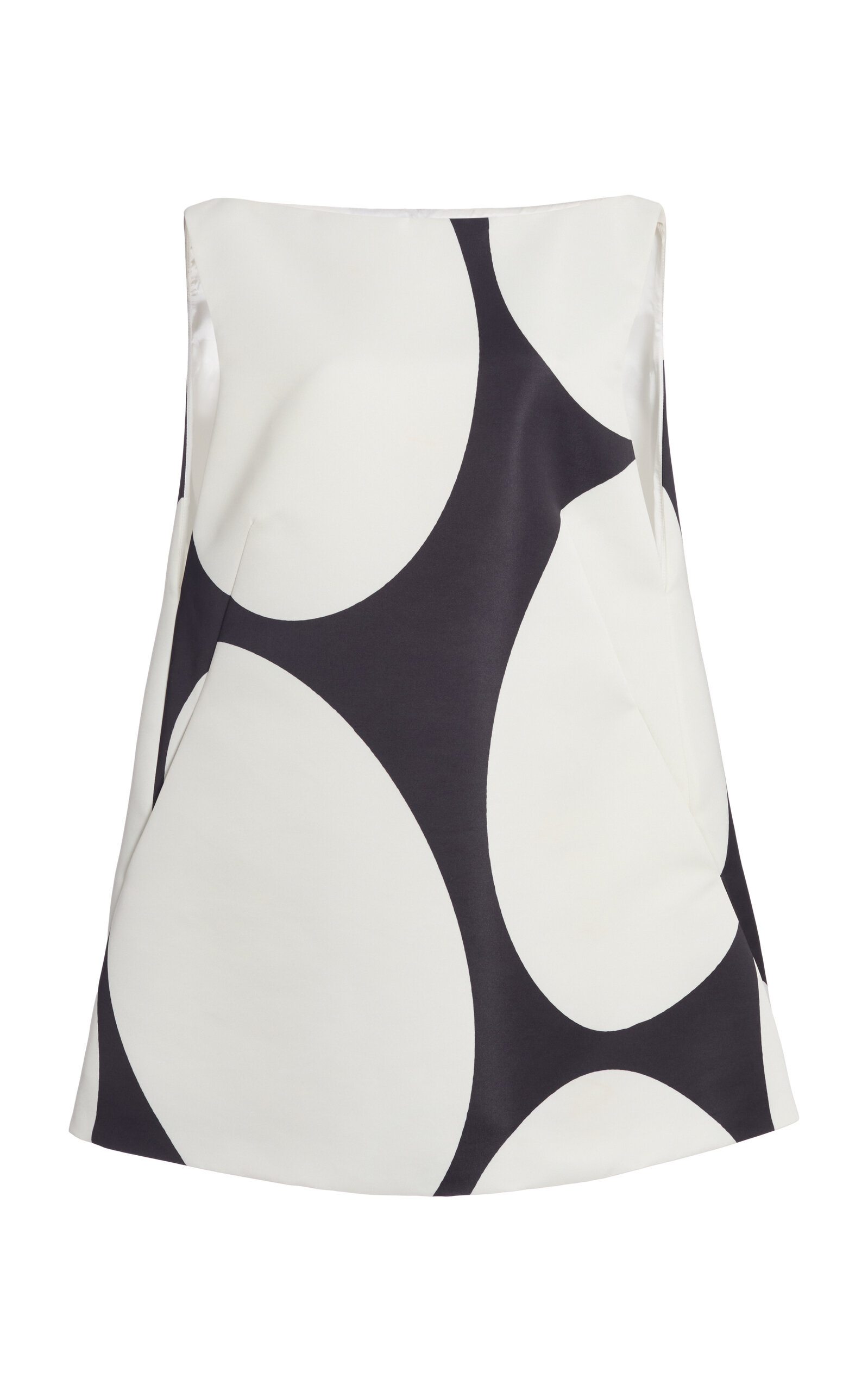 Dries Van Noten Dabel Printed Duchess-Satin Mini Dress - Black/white