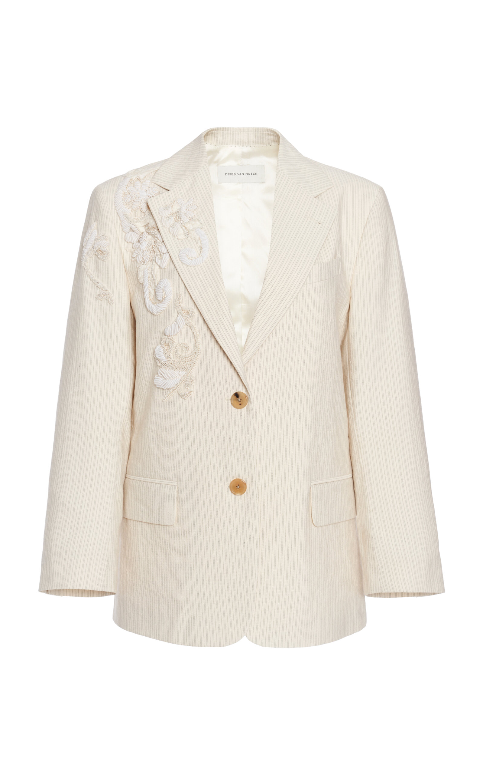 Dries Van Noten Birdy Embroidered Cotton-Blend Blazer - Women's Clothing