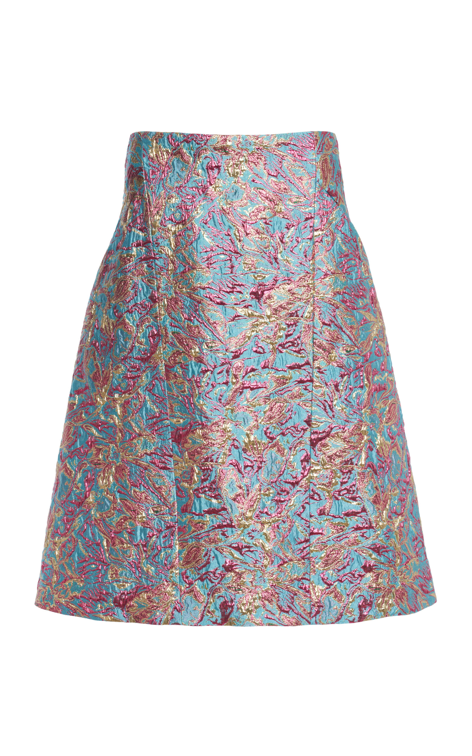 Dries Van Noten Sosy Floral Jacquard-Lamé Midi Skirt - Multi