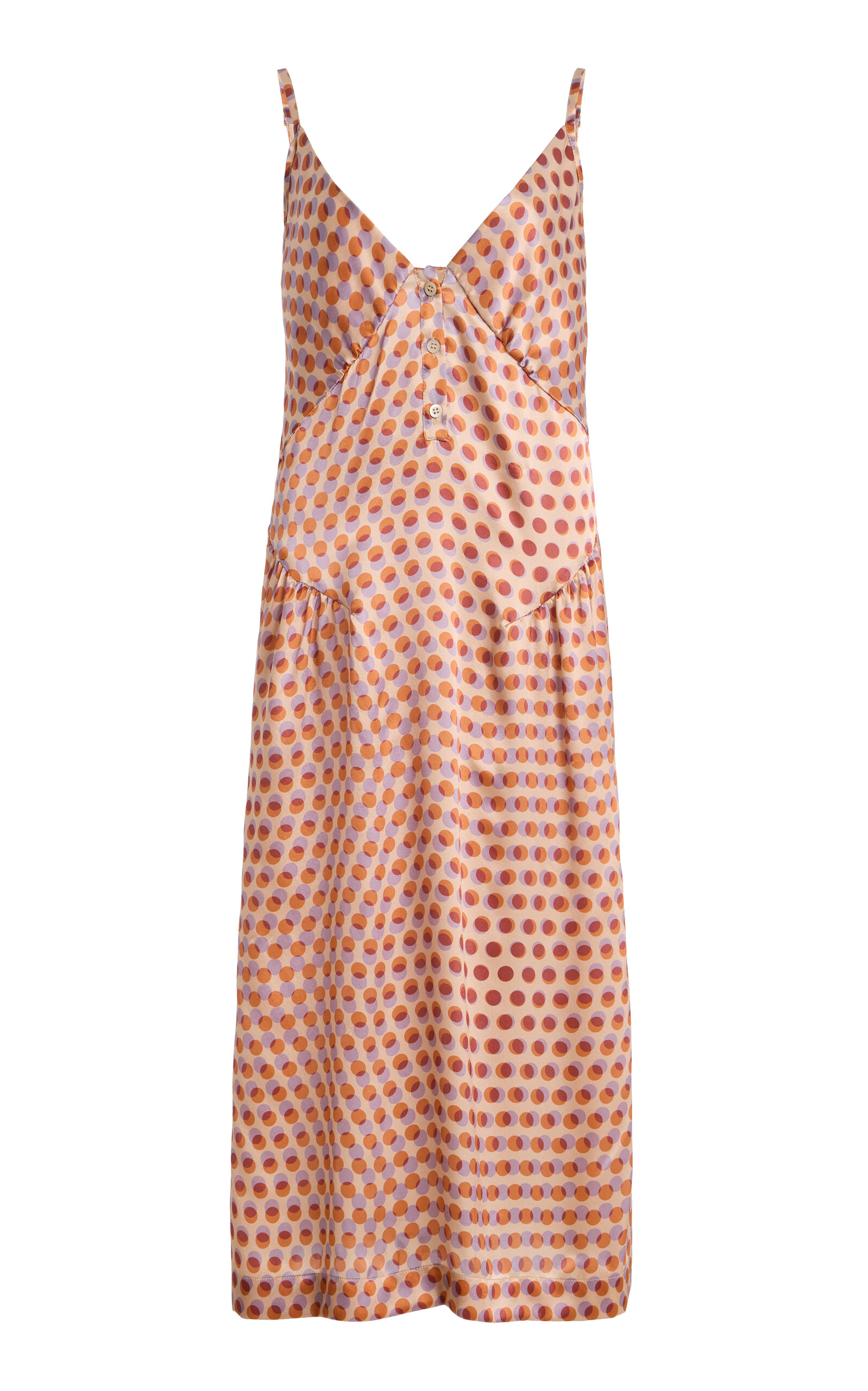 Dries Van Noten - Daliya Polka-Dot Silk-Satin Midi Dress - Multi - FR 44 - Moda Operandi