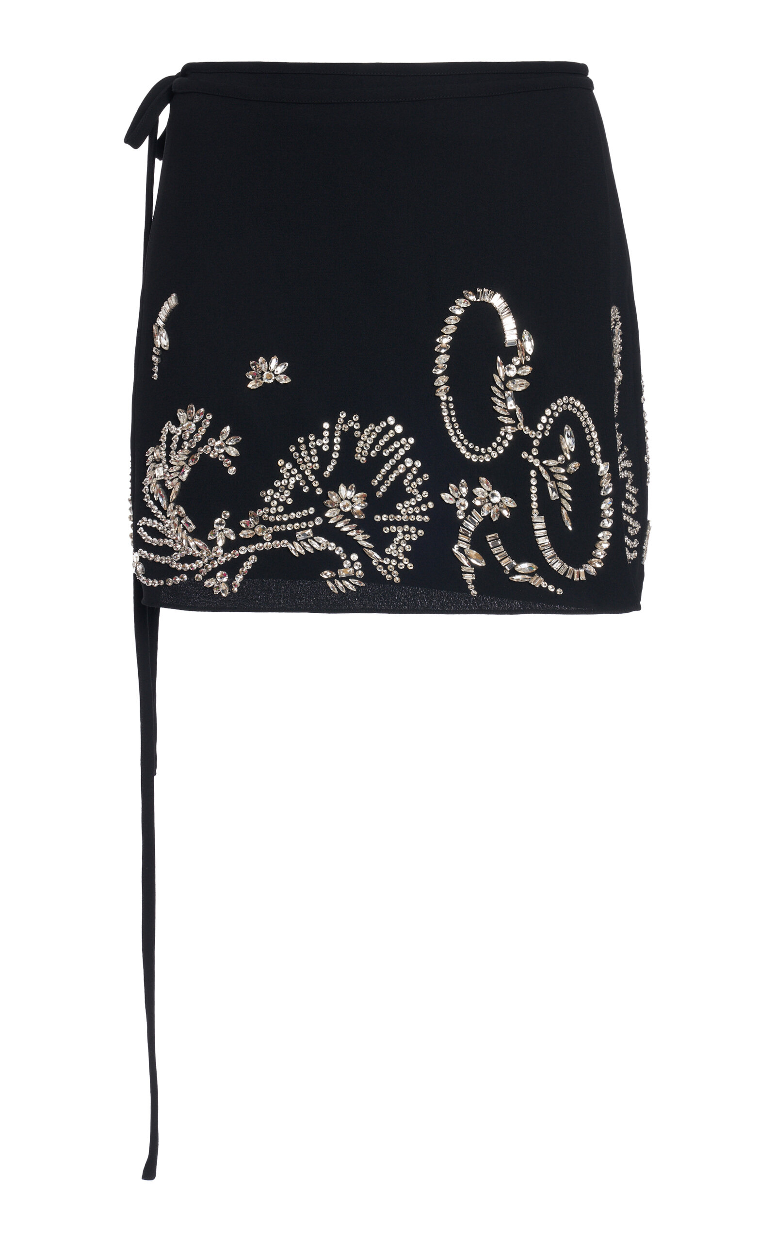 Dries Van Noten Gabrina Embellished Crepe Mini Skirt - Black