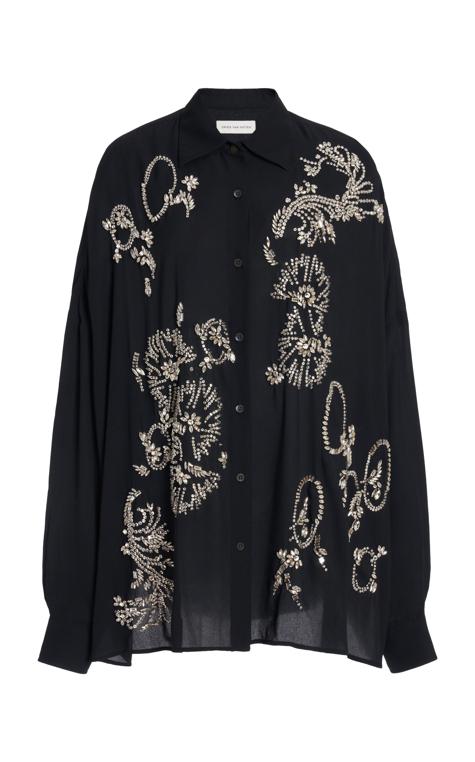 Dries Van Noten Casia Embroidered Shirt - Black