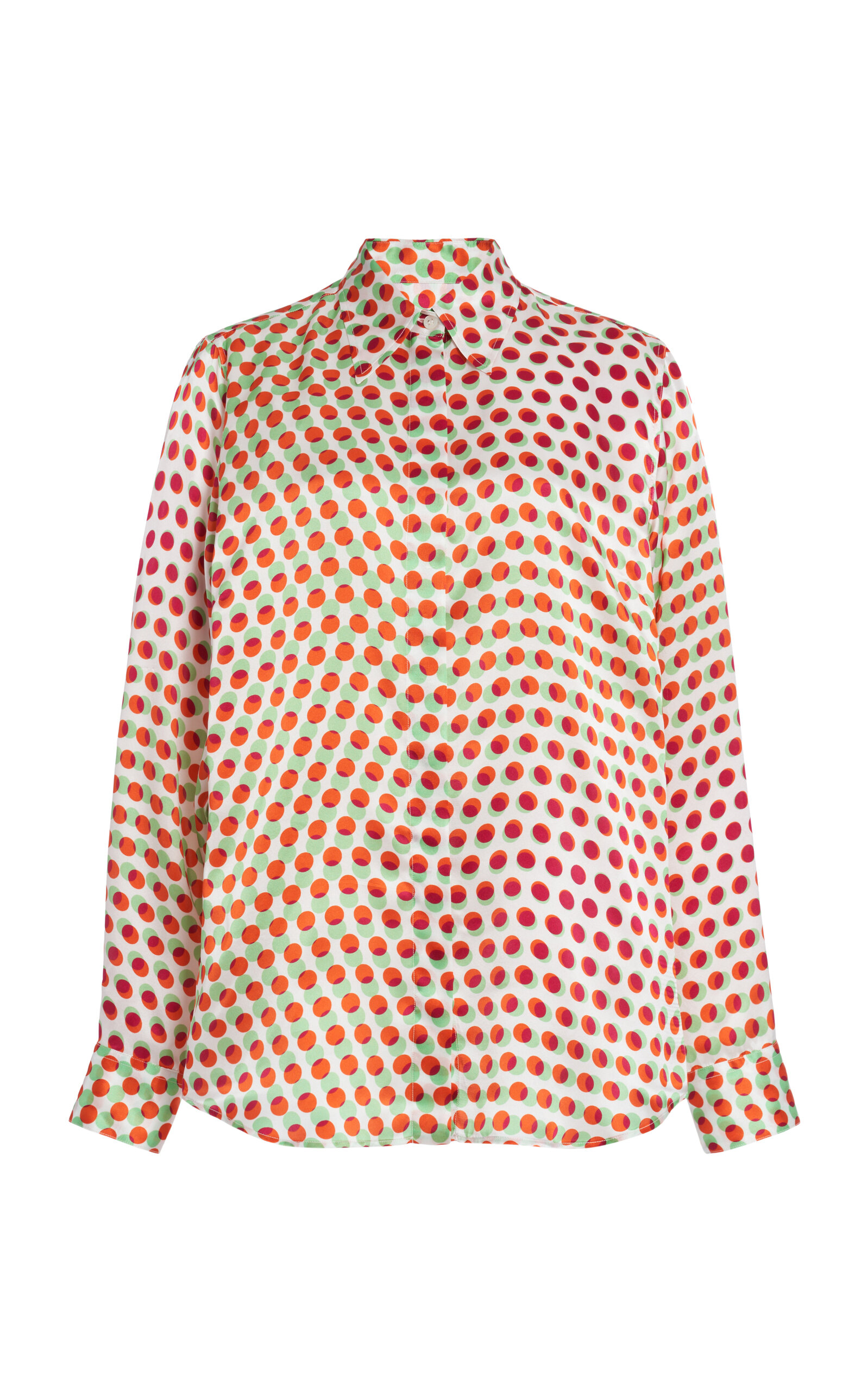 Dries Van Noten Chowy Polka-Dot Silk-Satin Shirt - Multi