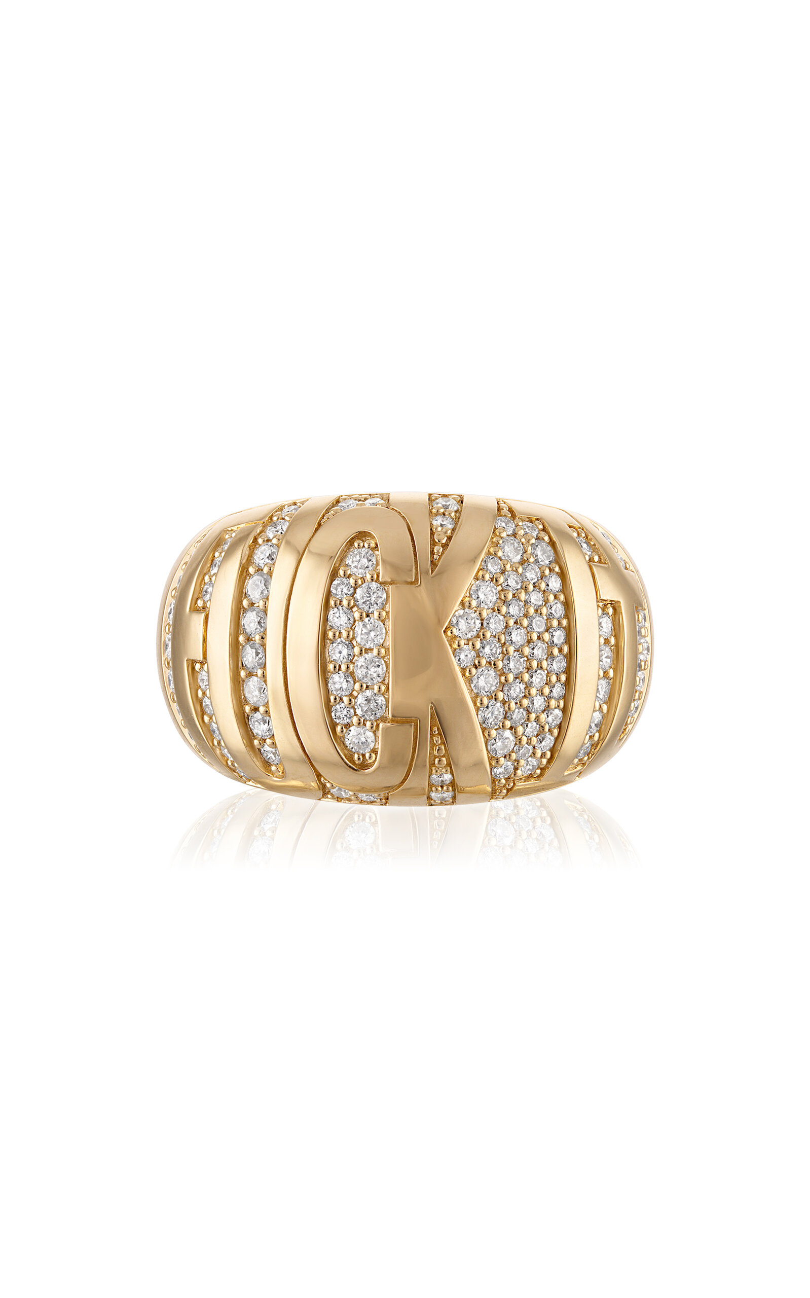 Eden Presley "f*ck It" 14k Yellow Gold Diamond Ring