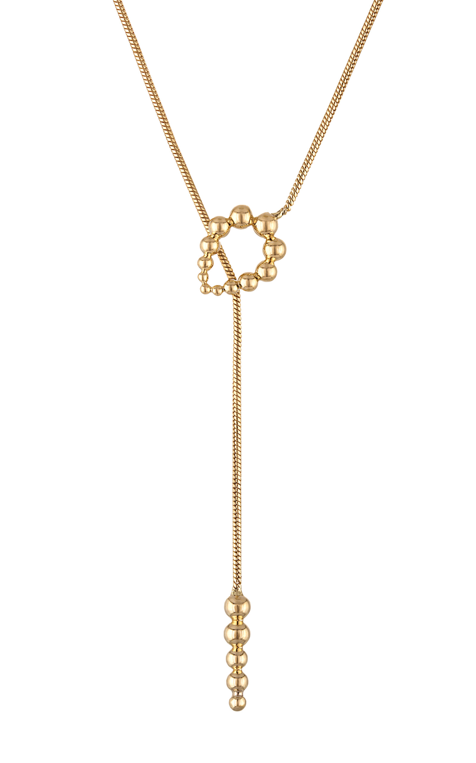 Eden Presley Bubbles 14k Yellow Gold Diamond Lariat Necklace In Gold