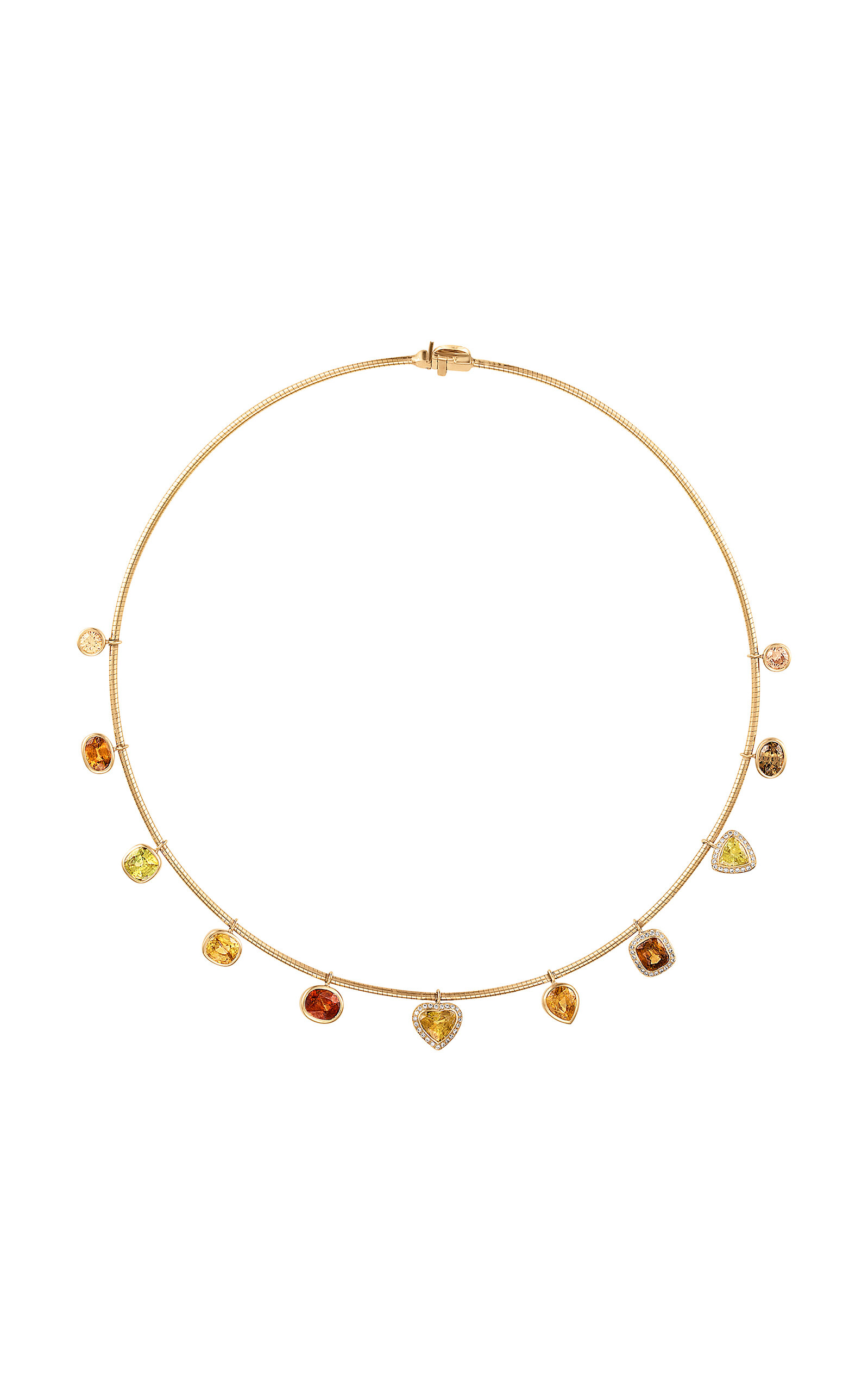 Eden Presley 14k Yellow Gold Diamond; Sphene Collar In Gold