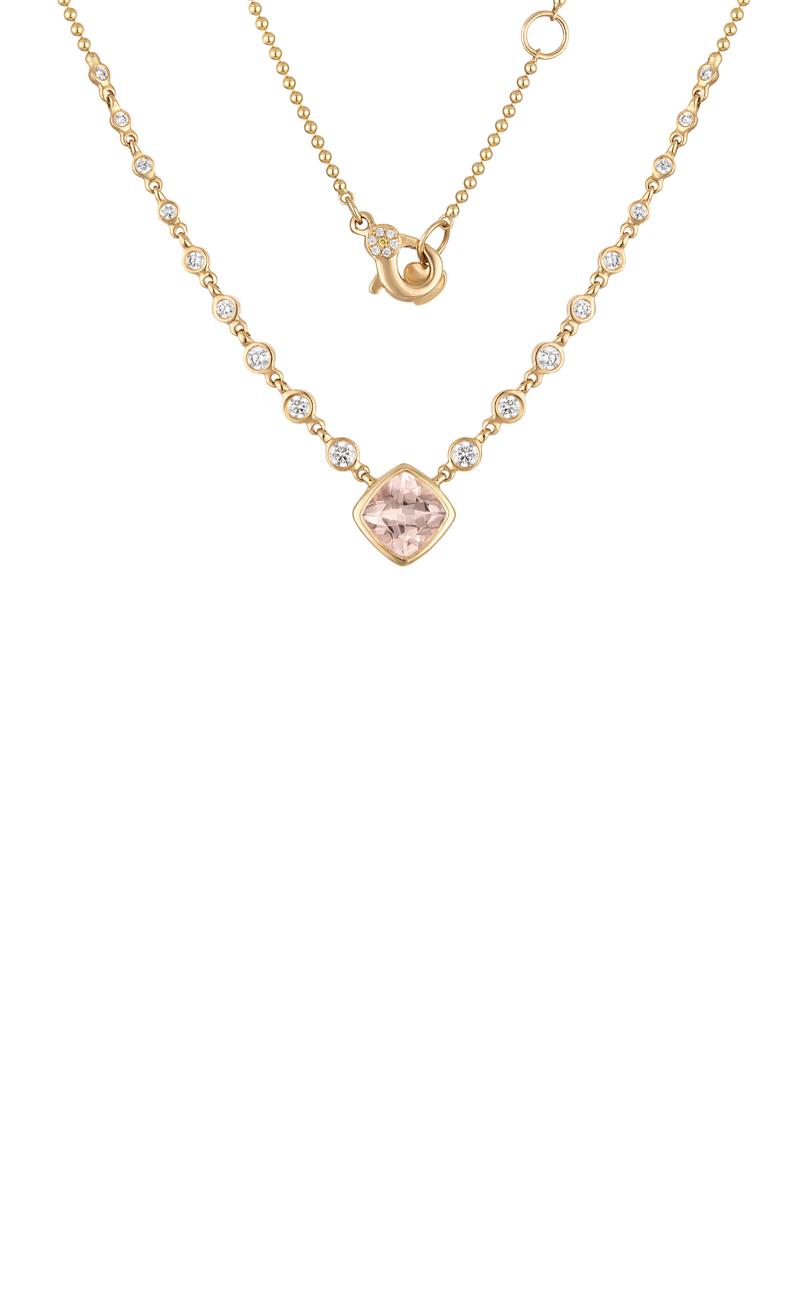 Eden Presley Bubbles Small 14k Yellow Gold Tourmaline And Diamond Necklace In Gold