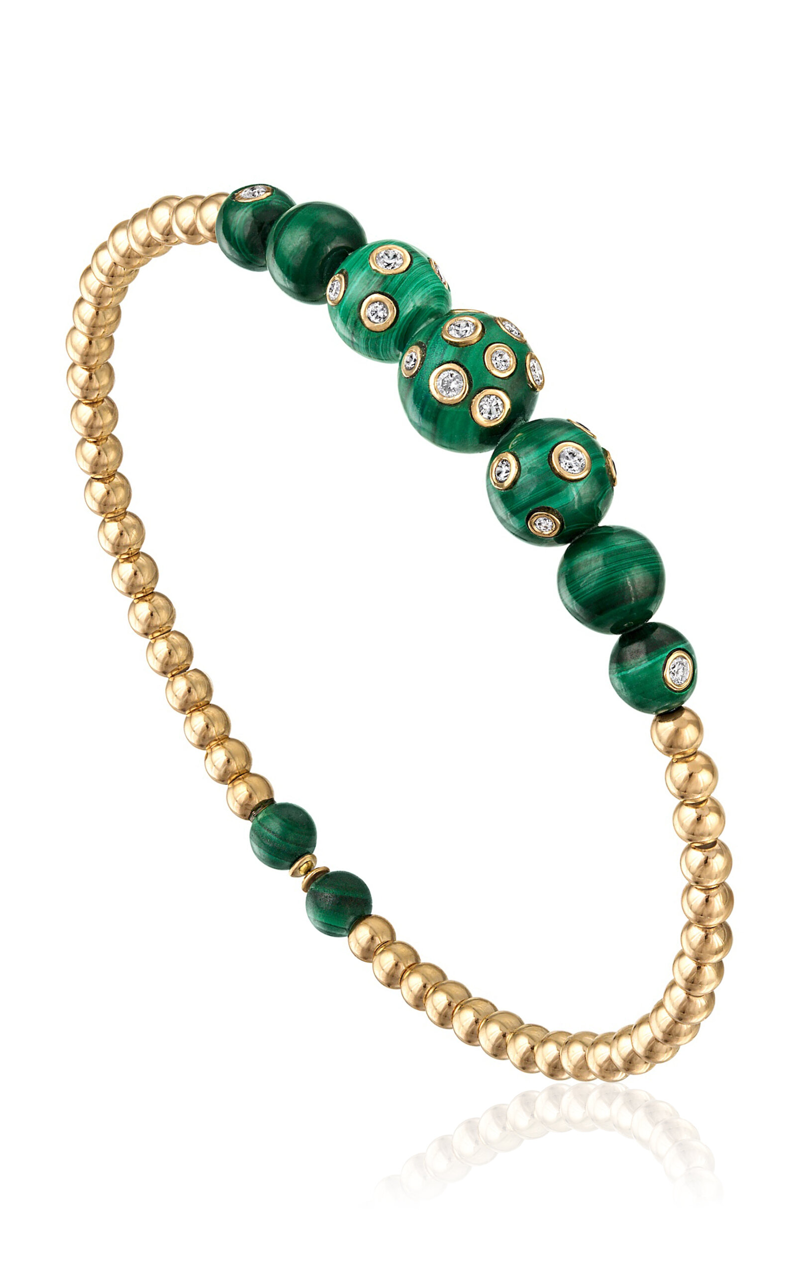 Eden Presley Bubbles Flex 14k Yellow Gold Diamond Bangle In Gold