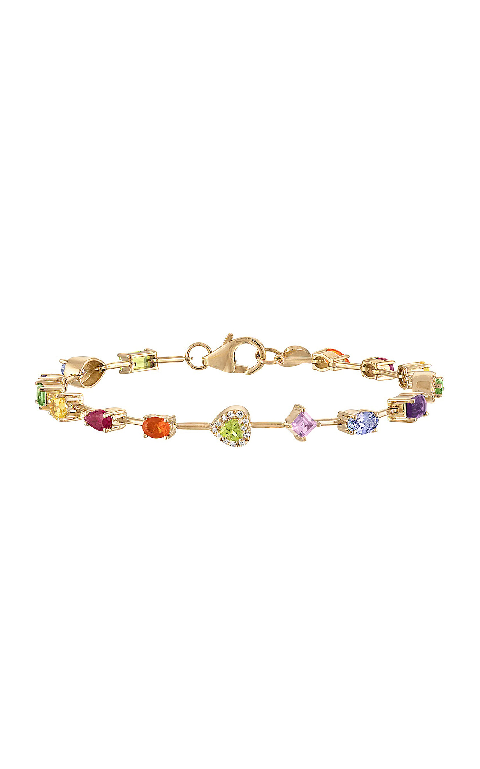 Eden Presley Mini Rock Candy 14k Yellow Gold Diamond Bracelet In Gold