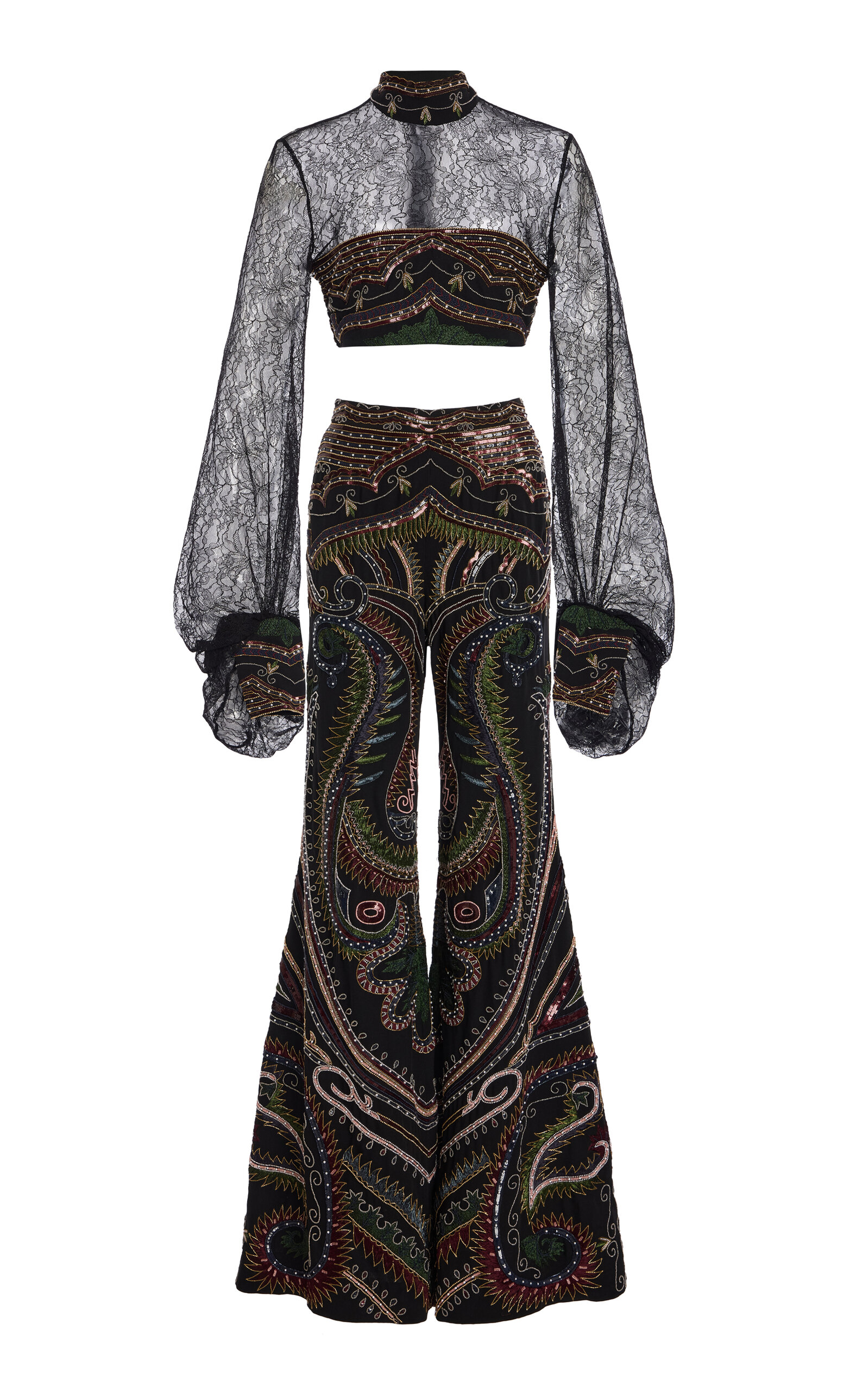 Cucculelli Shaheen Raden Embroidered Set In Multi