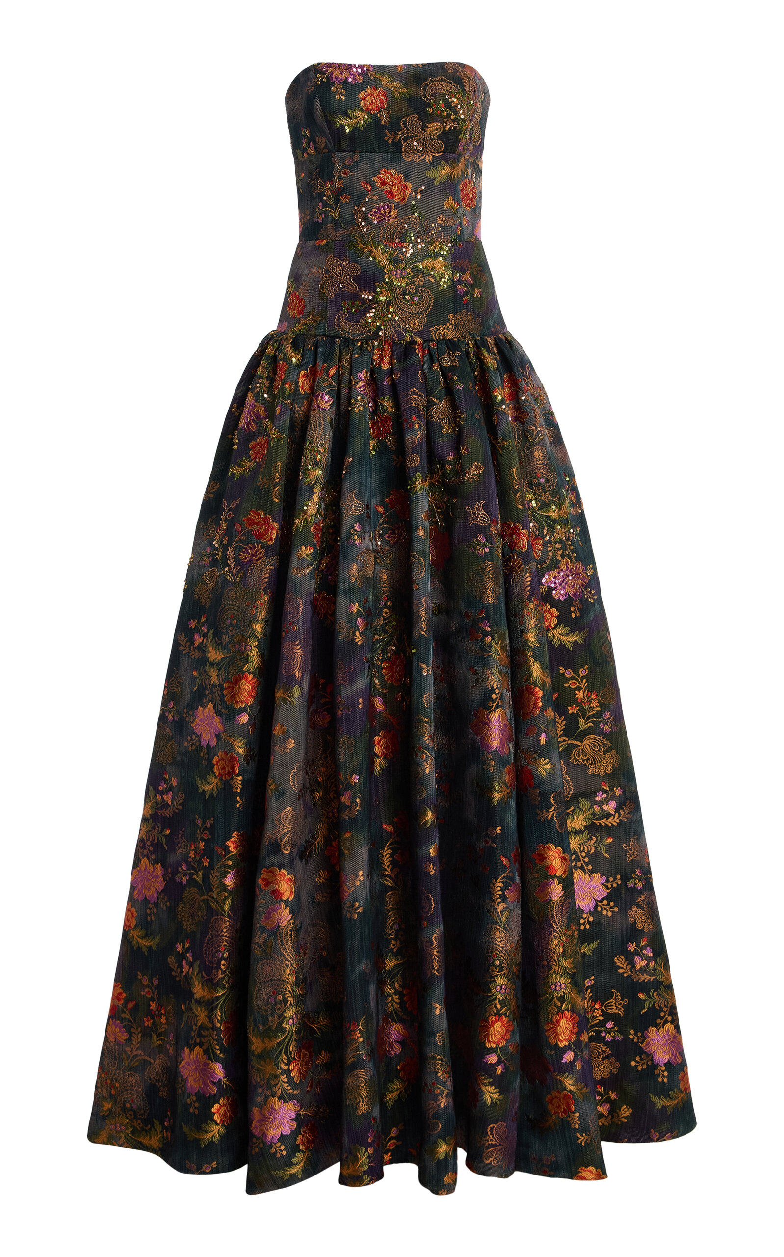 Cucculelli Shaheen Floral Jacquard Maxi Dress - Floral