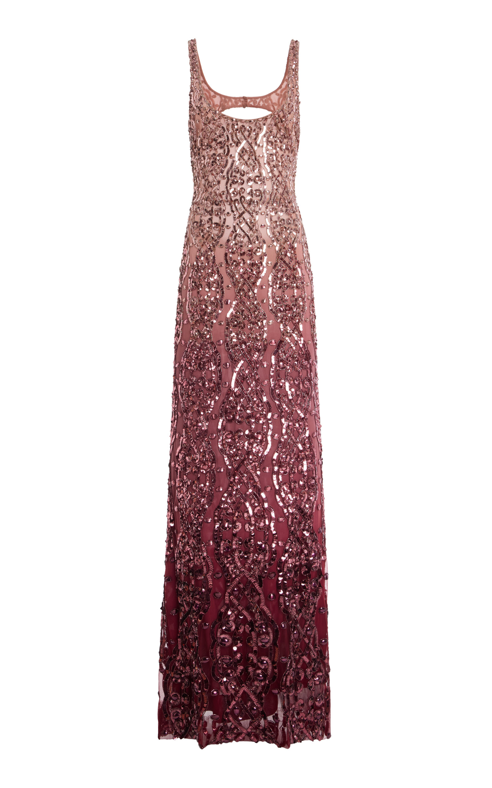 Cucculelli Shaheen Degradé Iridescent Medallion Maxi Dress In Multi