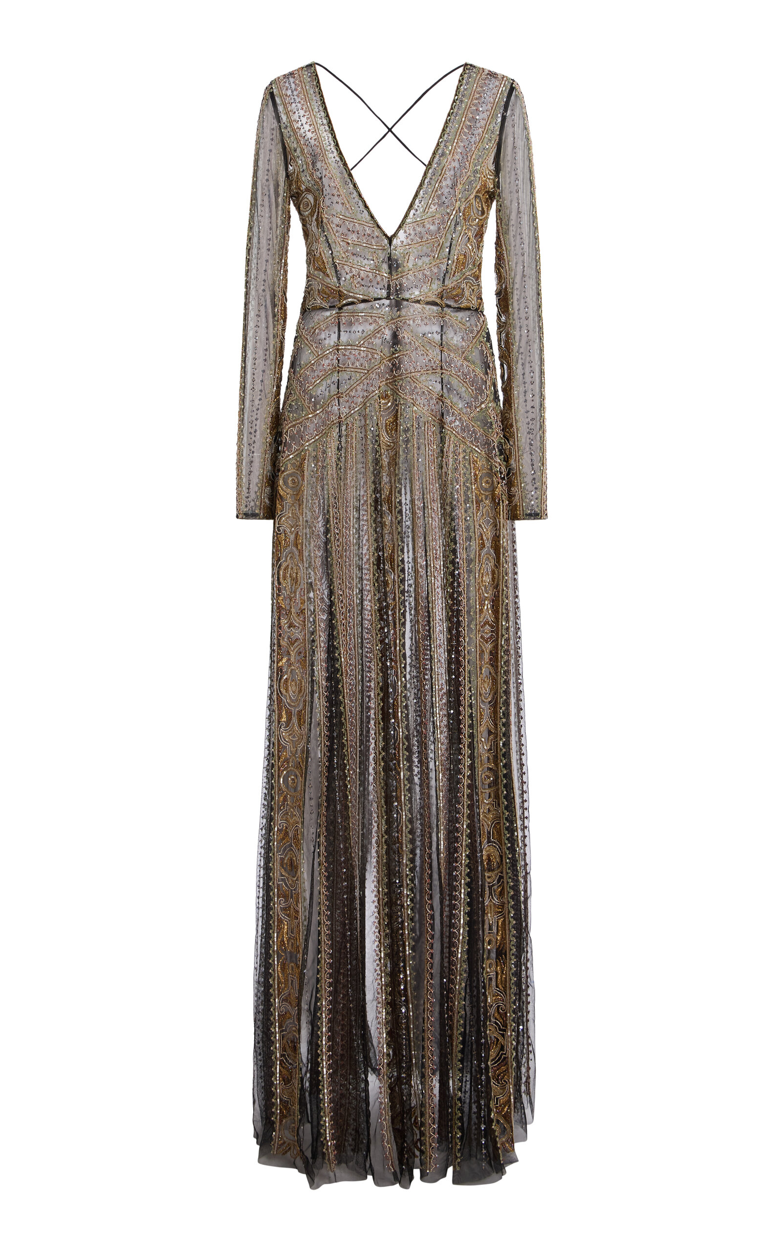 Cucculelli Shaheen Bardot Tulle Maxi Dress - Multi