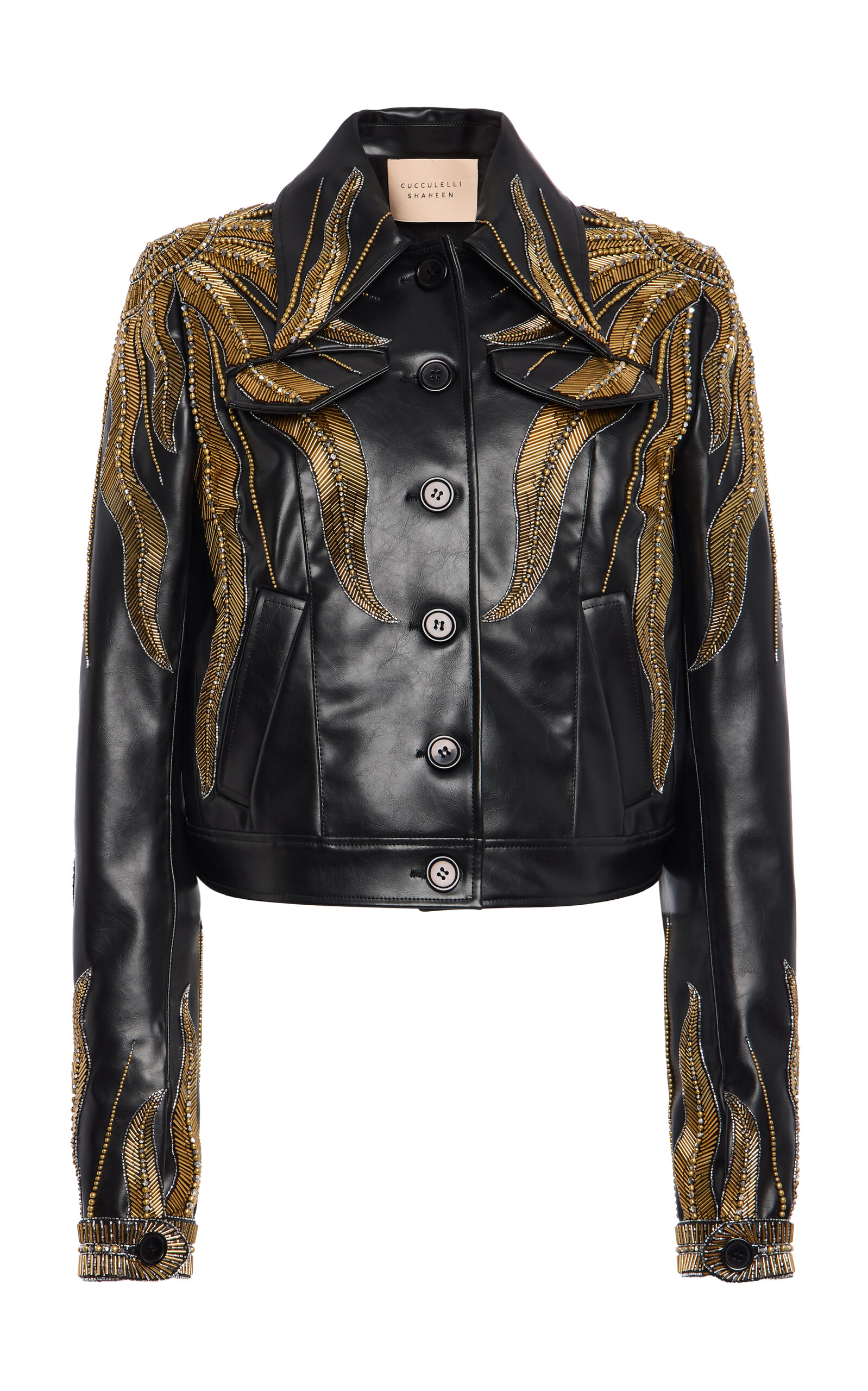 Cucculelli Shaheen Sun Radieux Vegan Leather Jacket - Print