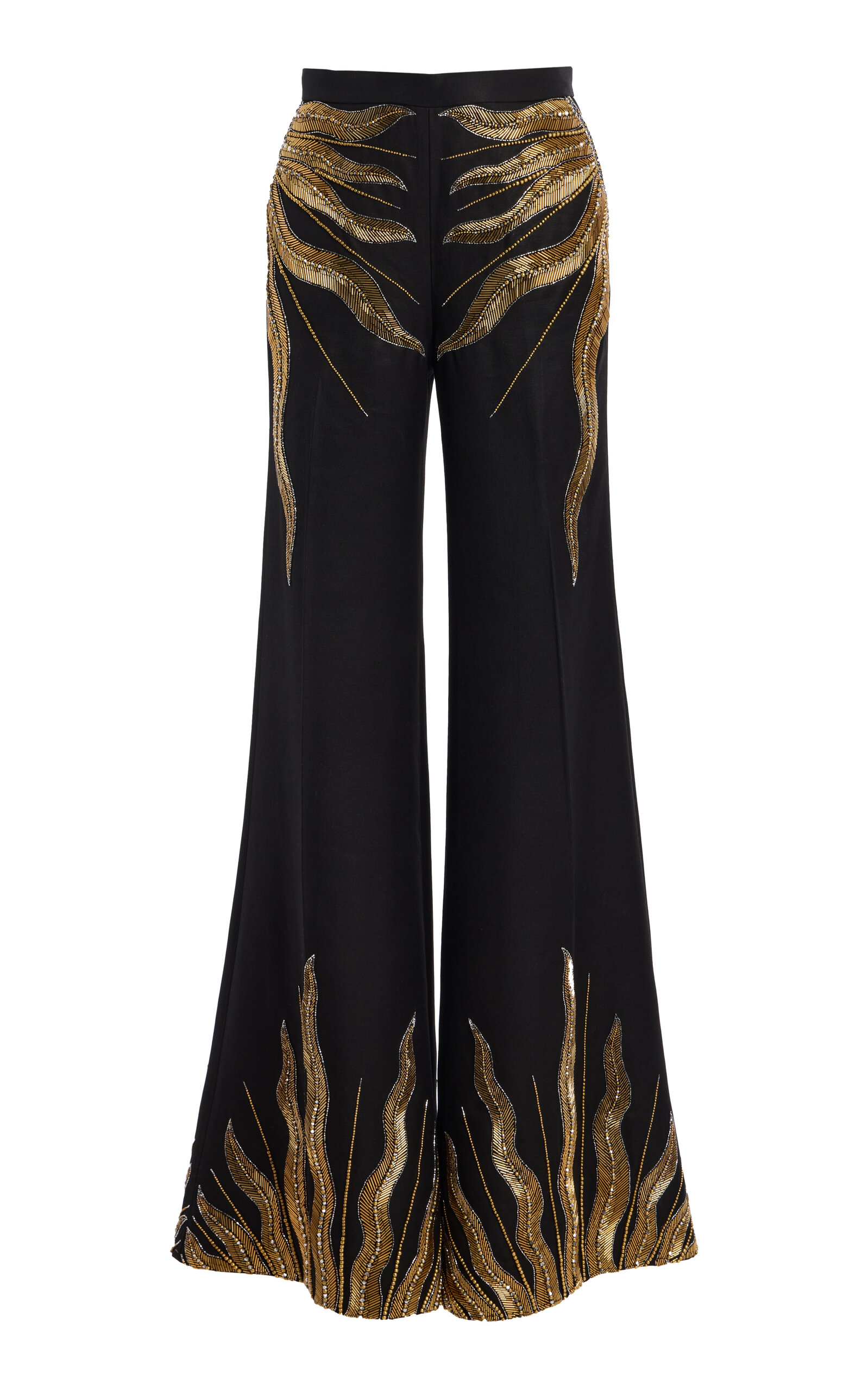 Cucculelli Shaheen Sun Radieux Wool-Silk Pants - Print