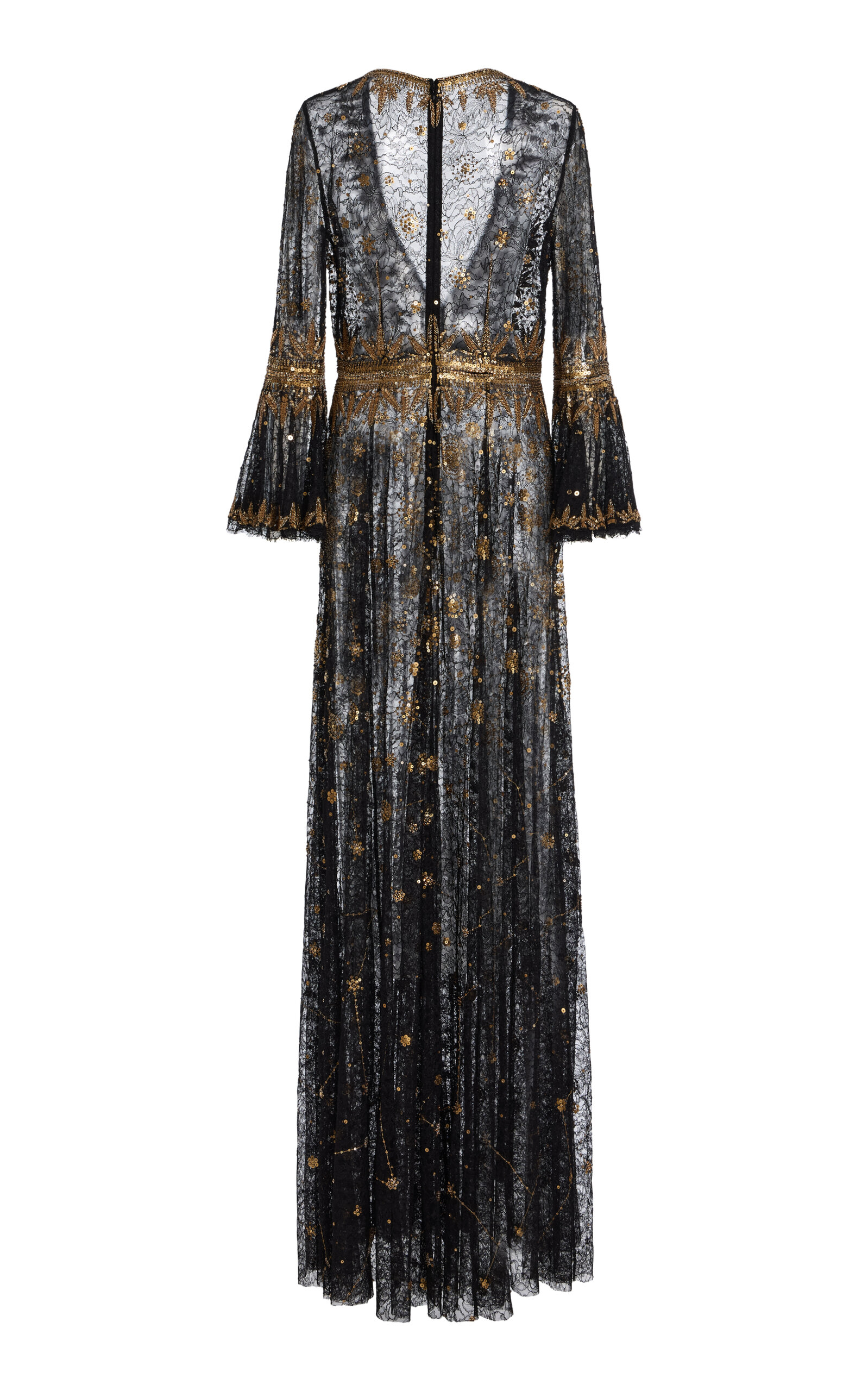 Cucculelli Shaheen Lace Hera Constellation Fil-Coupé Maxi Dress - Print