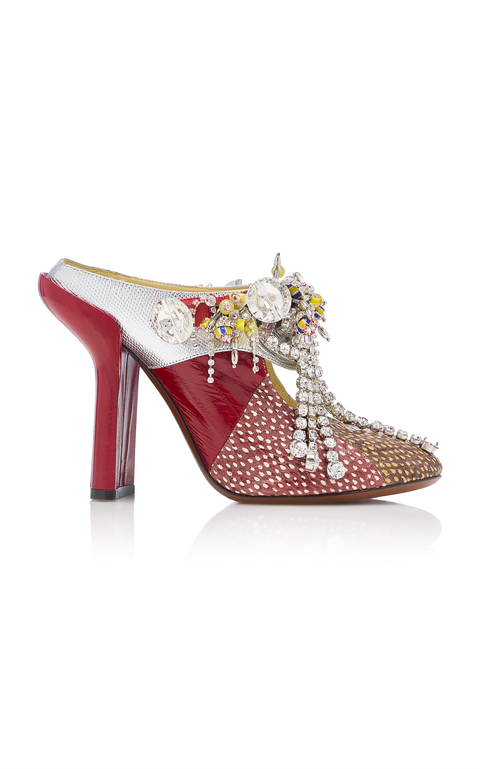 Dries Van Noten Retro Round Toe Stiletto - Burgundy