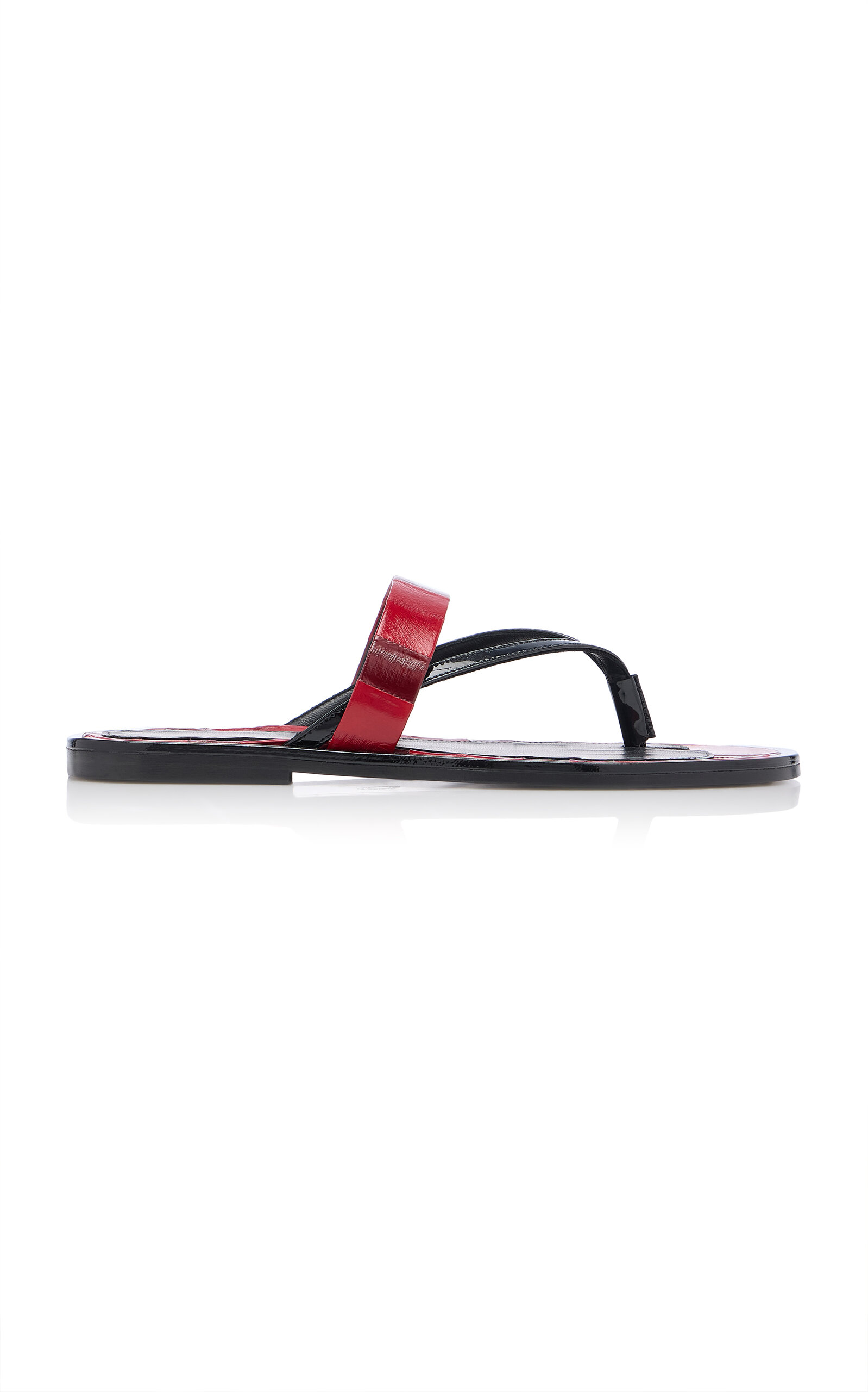Dries Van Noten Rounded Toe Flip Flop - Red - IT 36.5