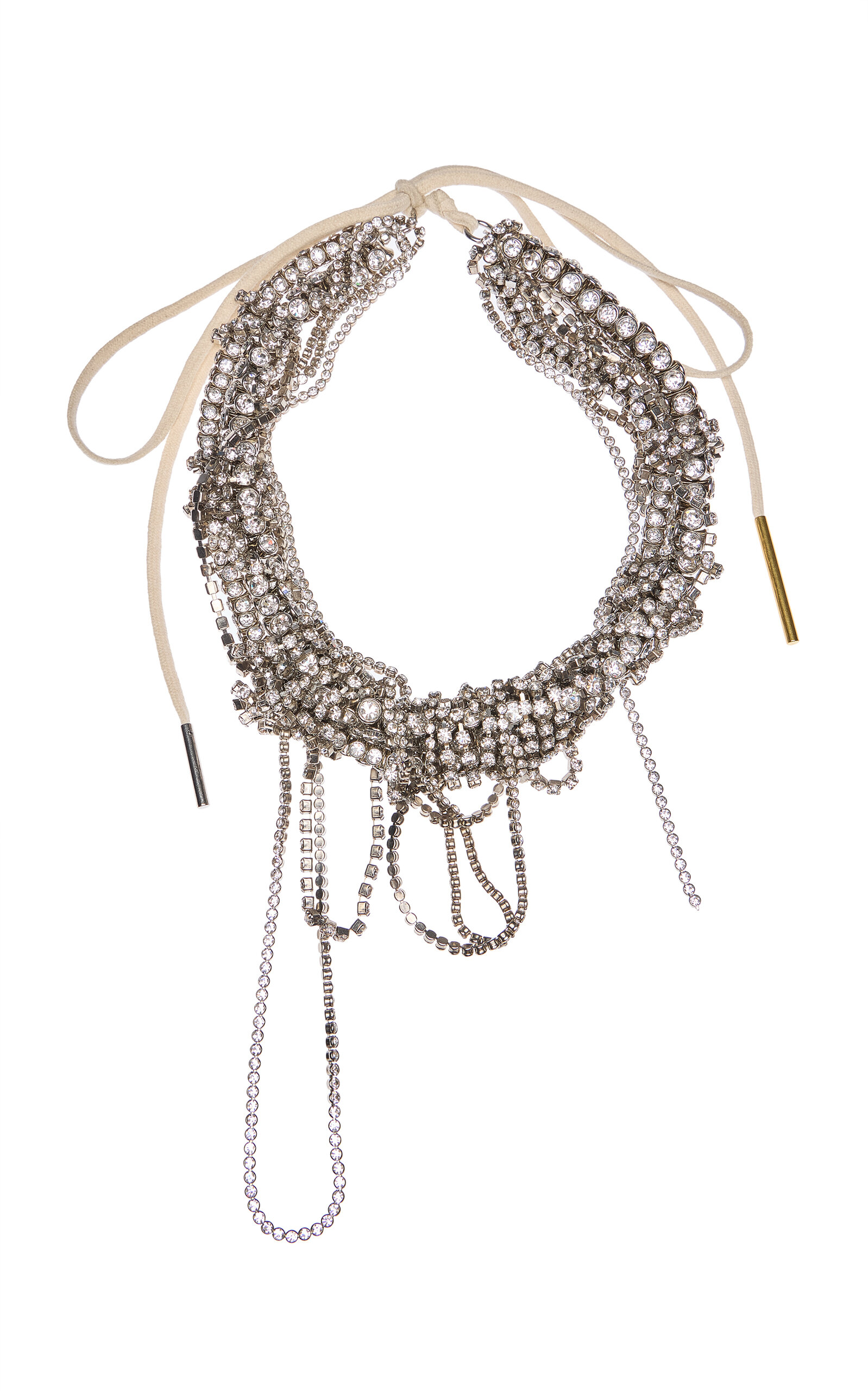 Dries Van Noten Short Strass Chain Necklace - Silver - OS - Only At Moda Operandi
