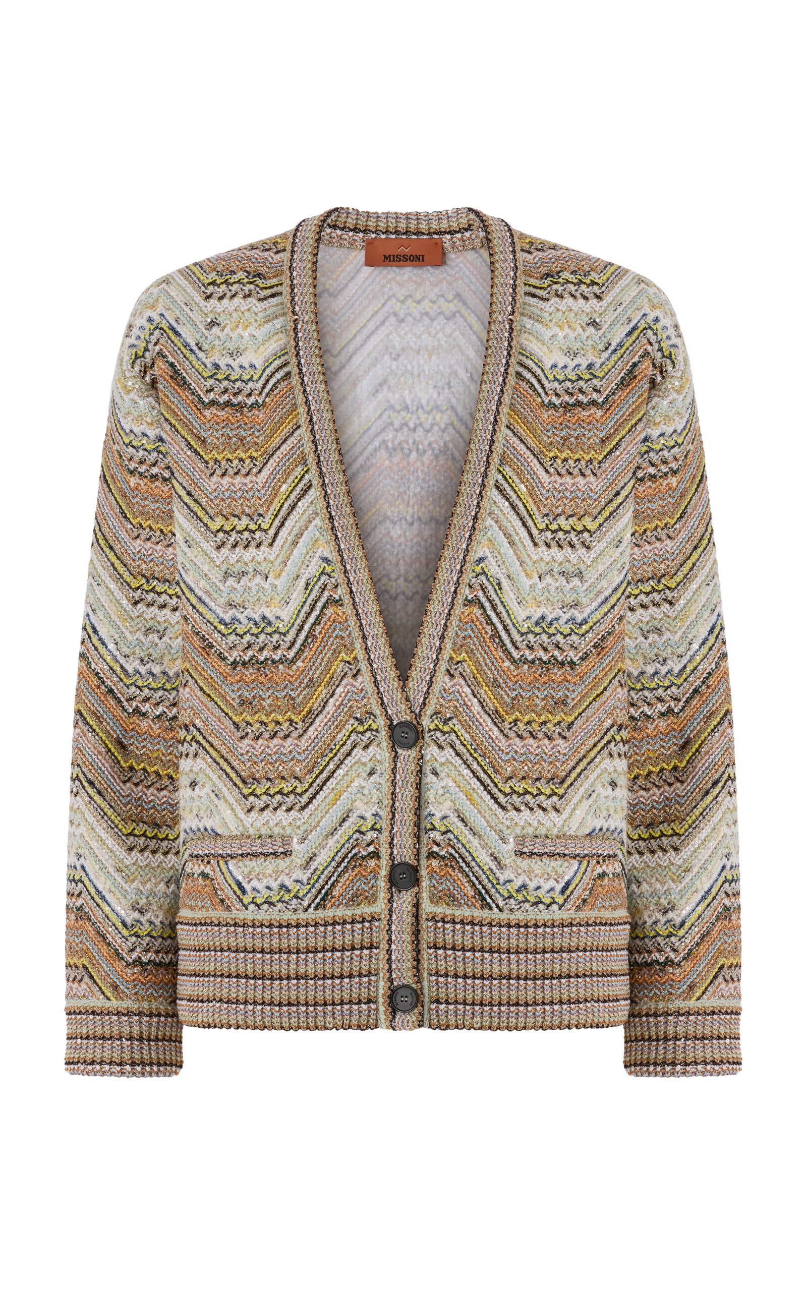 Missoni Oversized Knit Cardigan In Brown