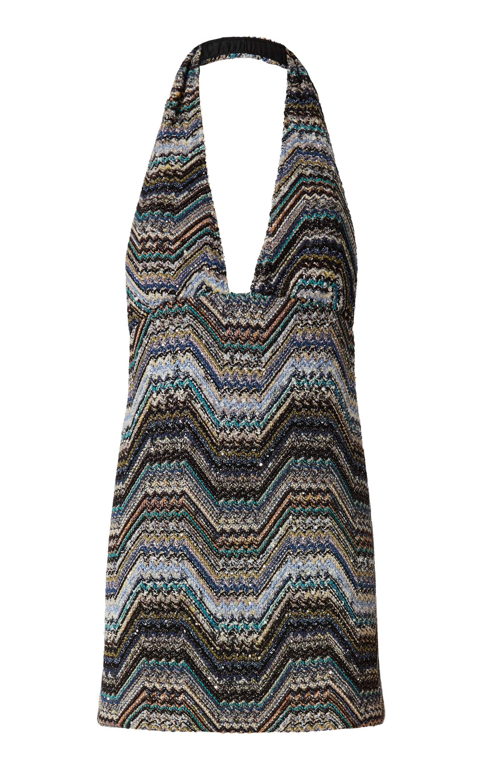 Missoni Open-Back Caperdoni-Knit Mini Dress - Multi