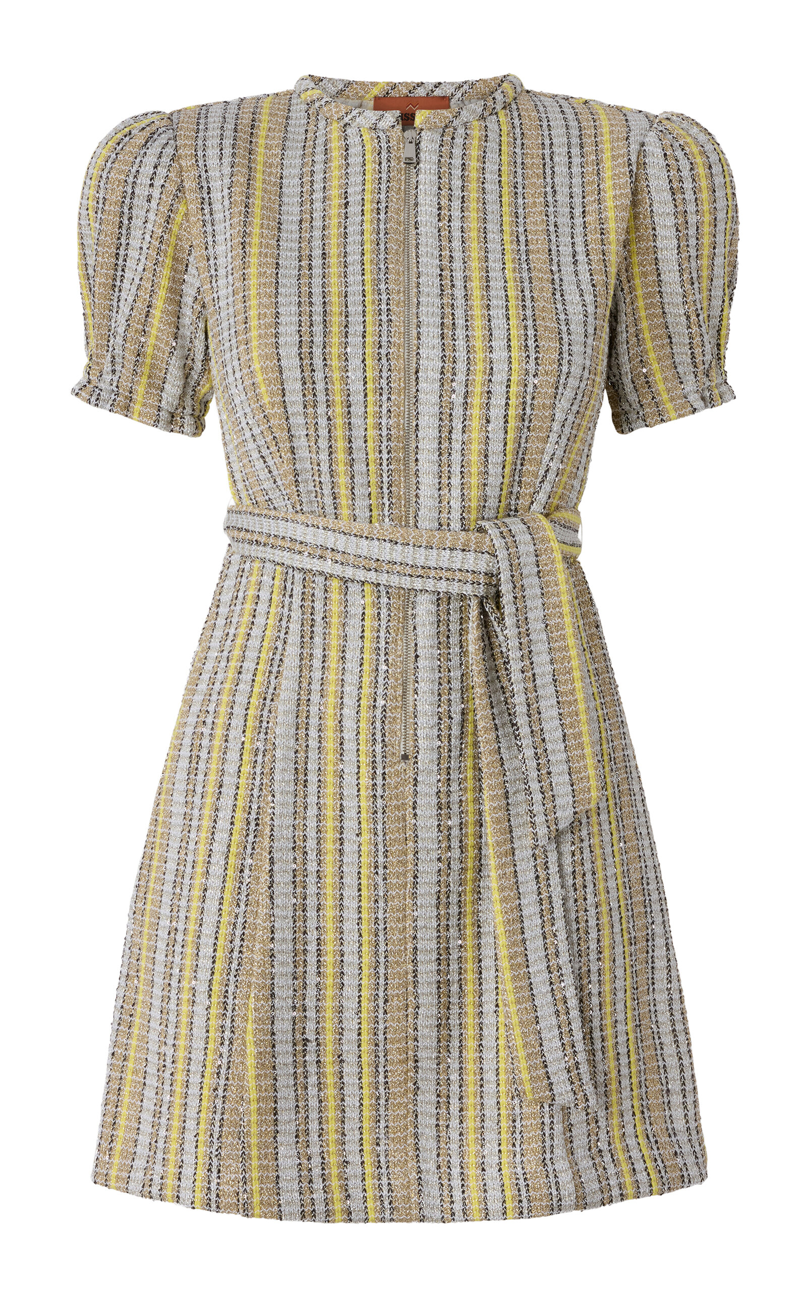 Missoni Puff-Sleeve Caperdoni-Knit Mini Dress - Multi