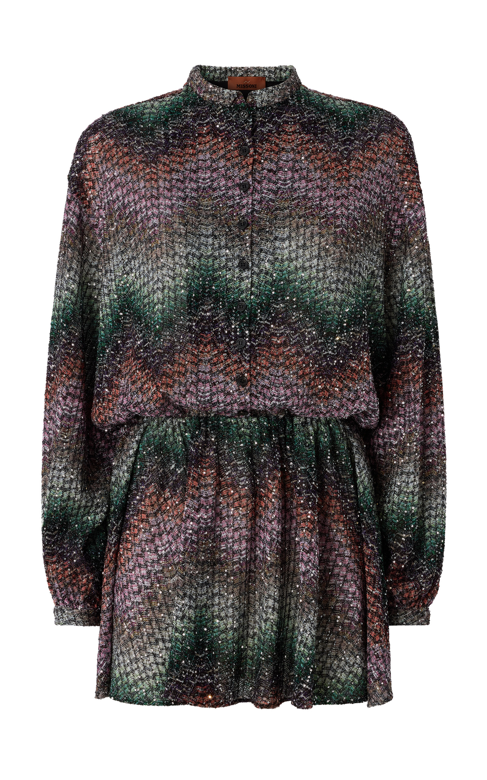 Missoni Chevron Print Chemisier Mini Dress - Multi