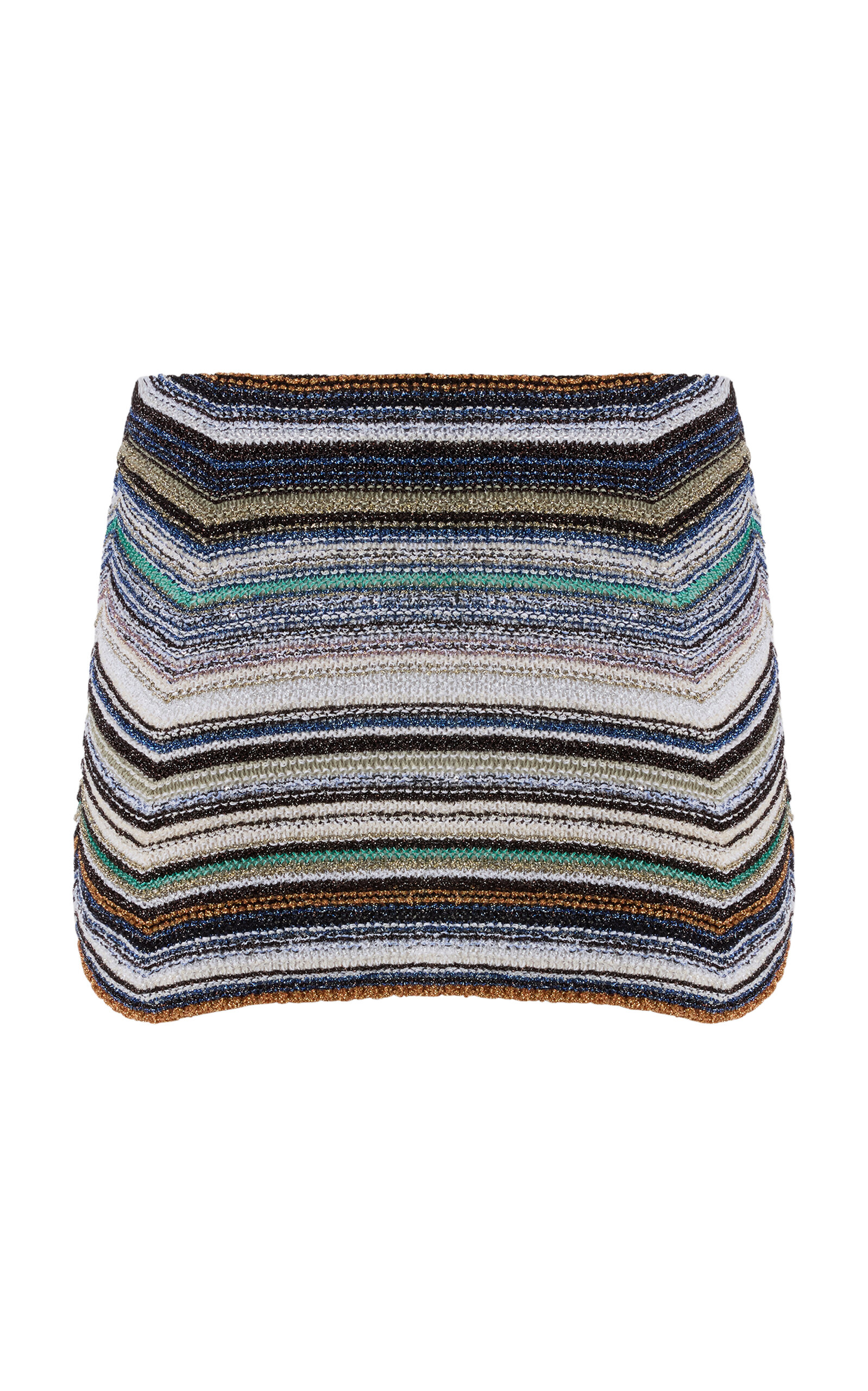 Missoni Striped Knit Mini Skirt In Multi