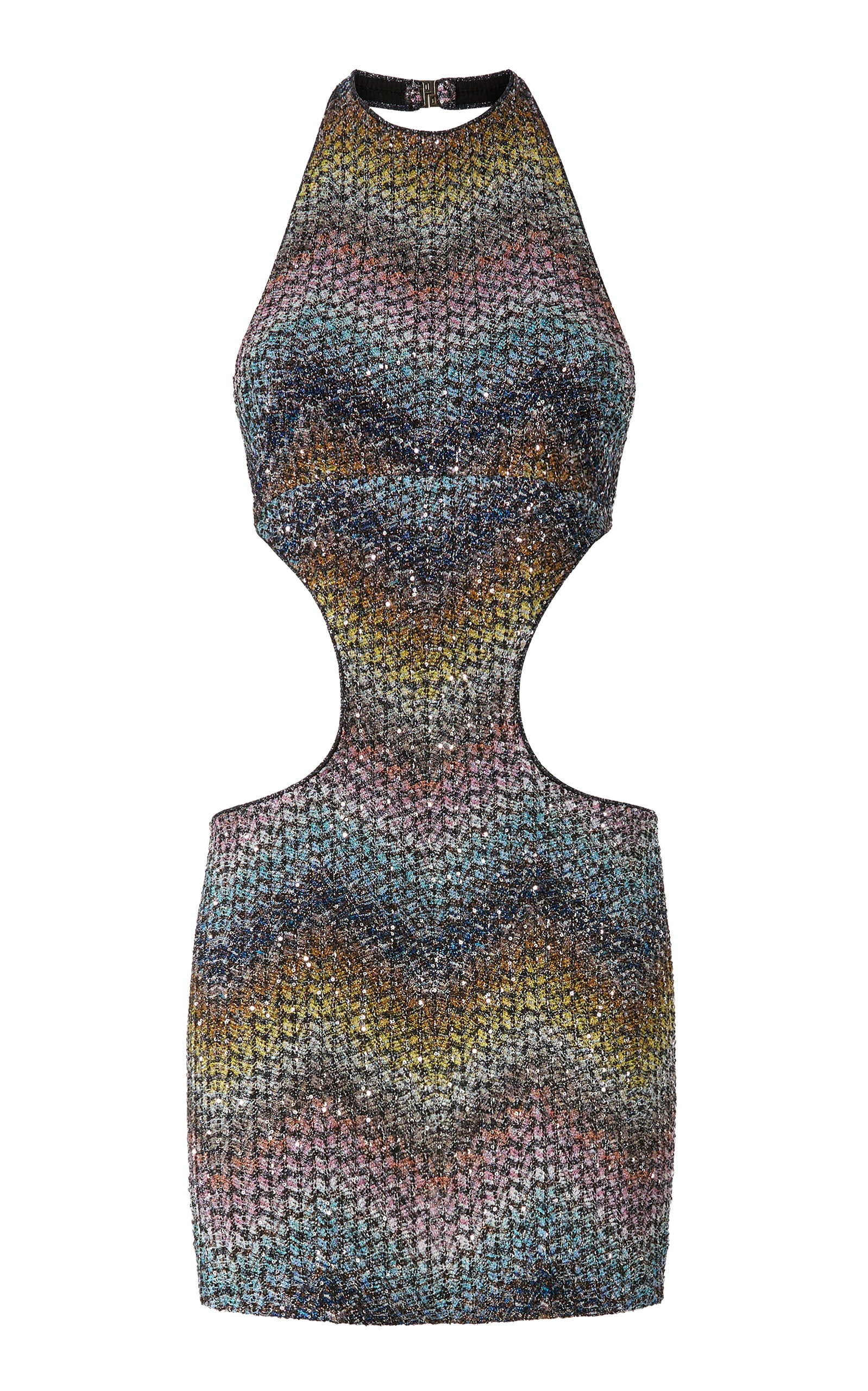 Missoni Chevron Cutout Caperdoni-Knit Mini Dress - Multi
