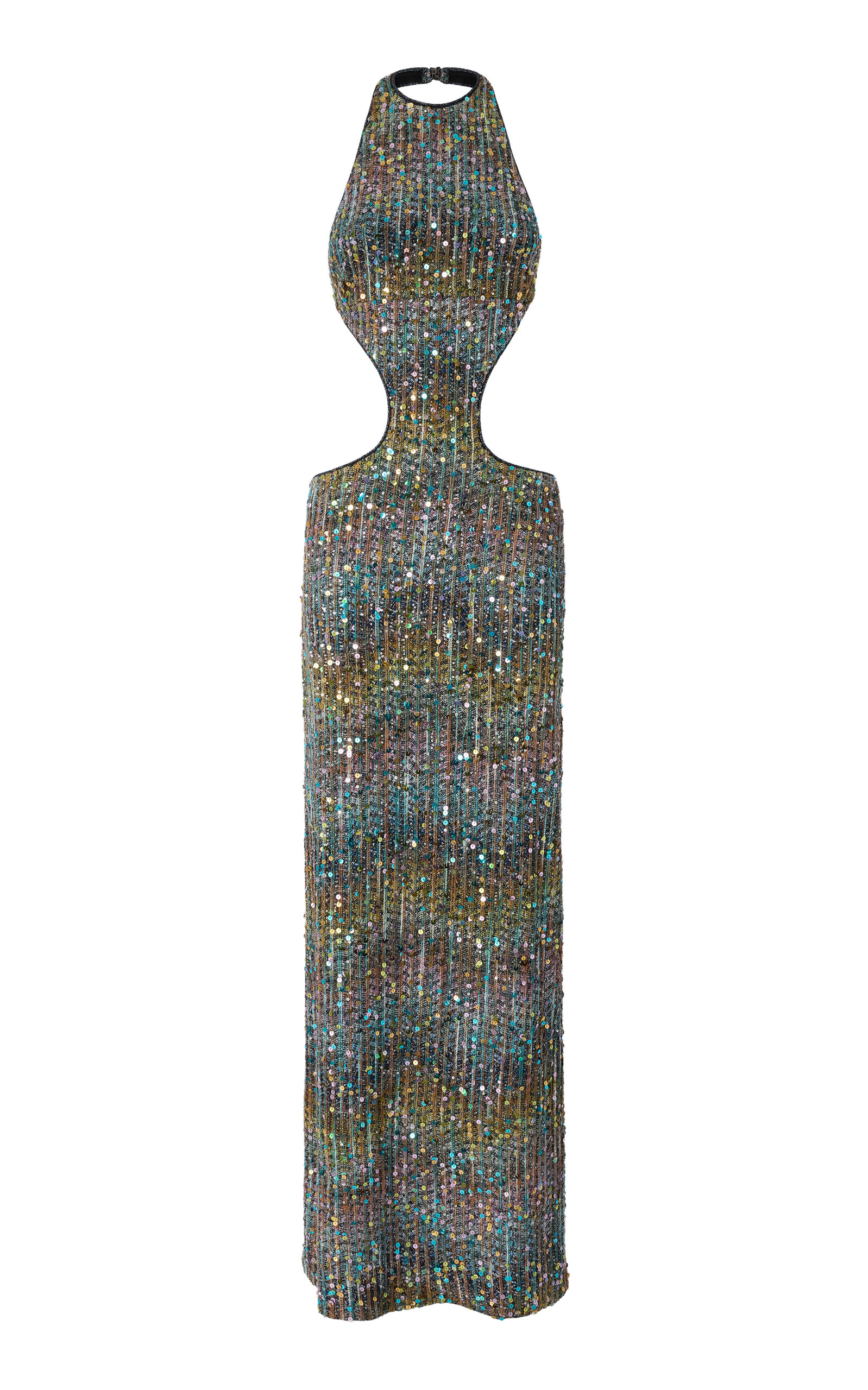 Missoni Chevron Cutout Caperdoni-knit Maxi Dress In Multi