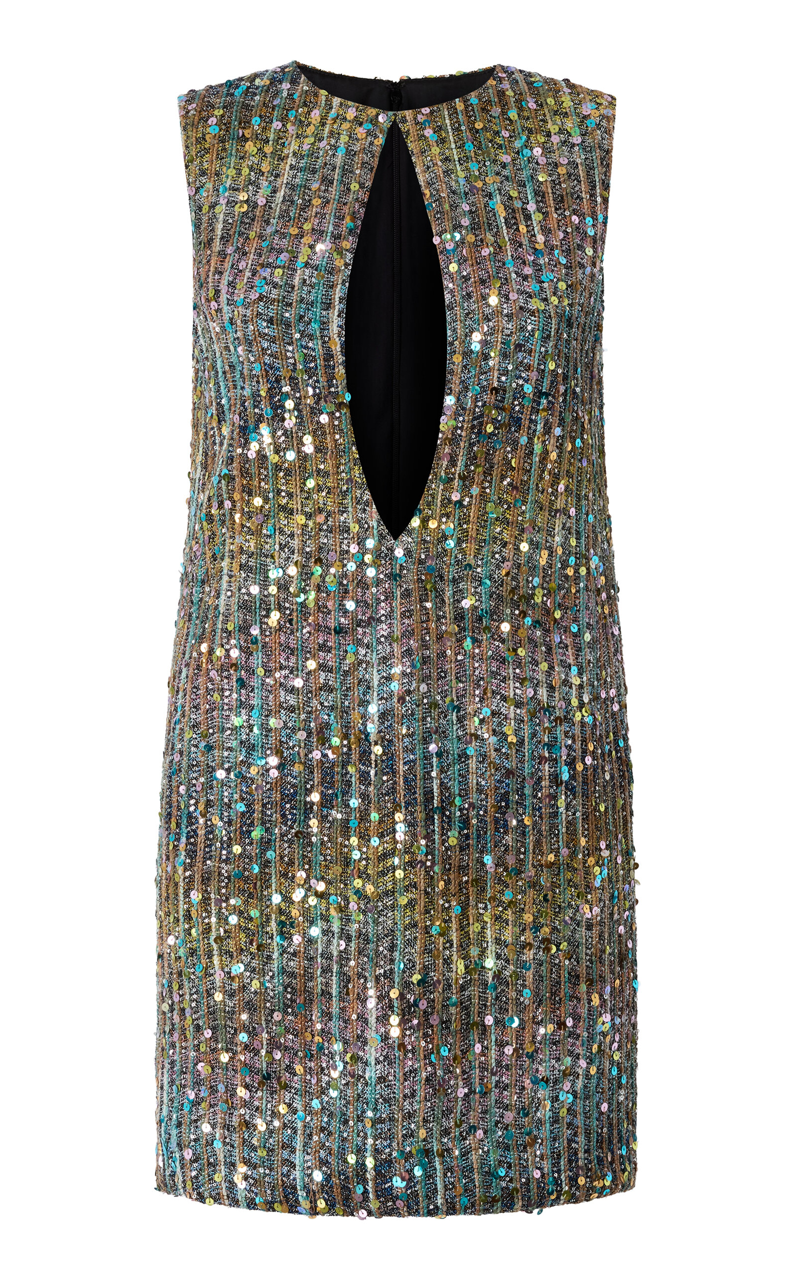 Missoni Sequined Cutout Caperdoni-Knit Mini Dress - Multi