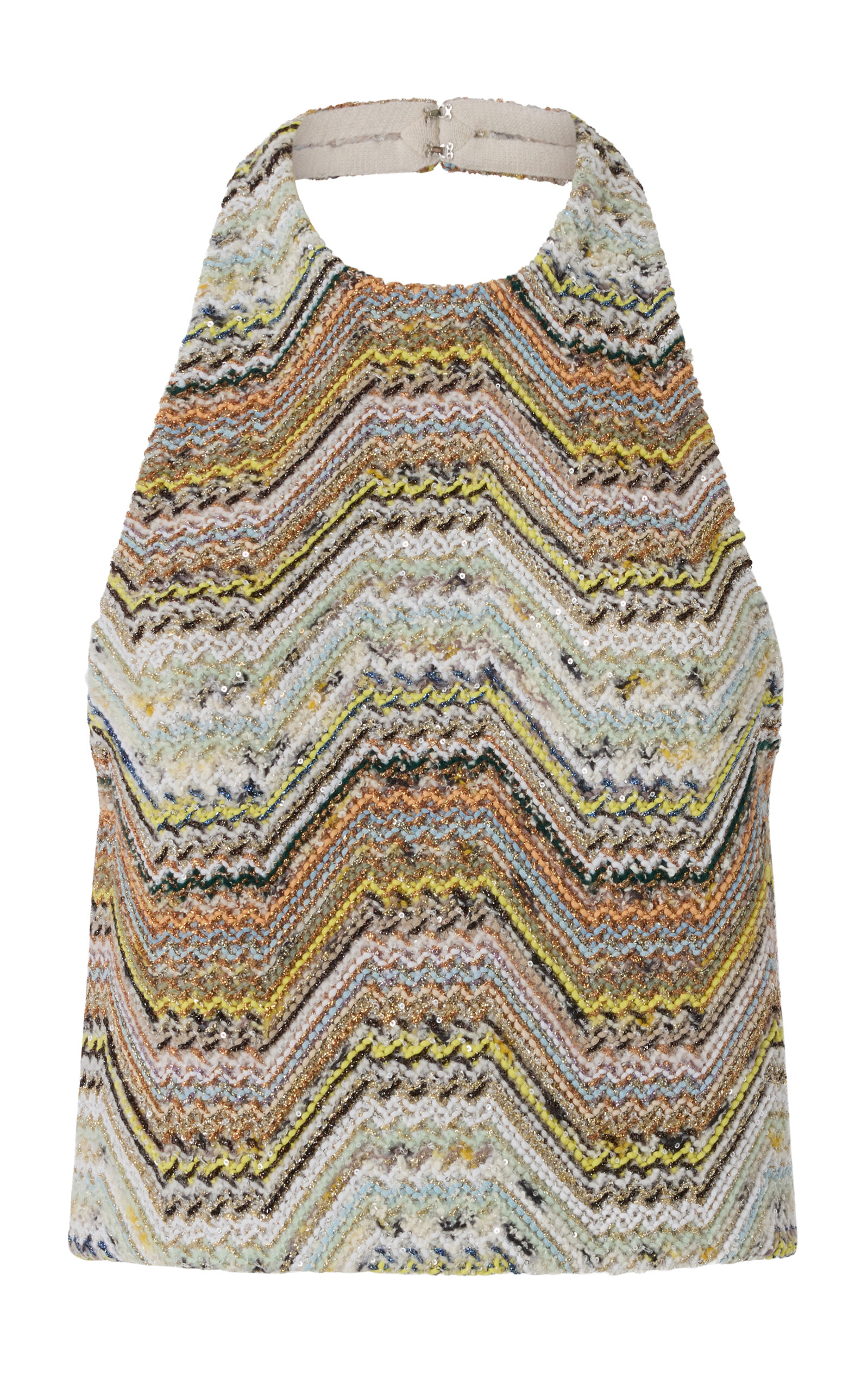 Missoni High-neck Caperdoni-knit Halter Top In Multi