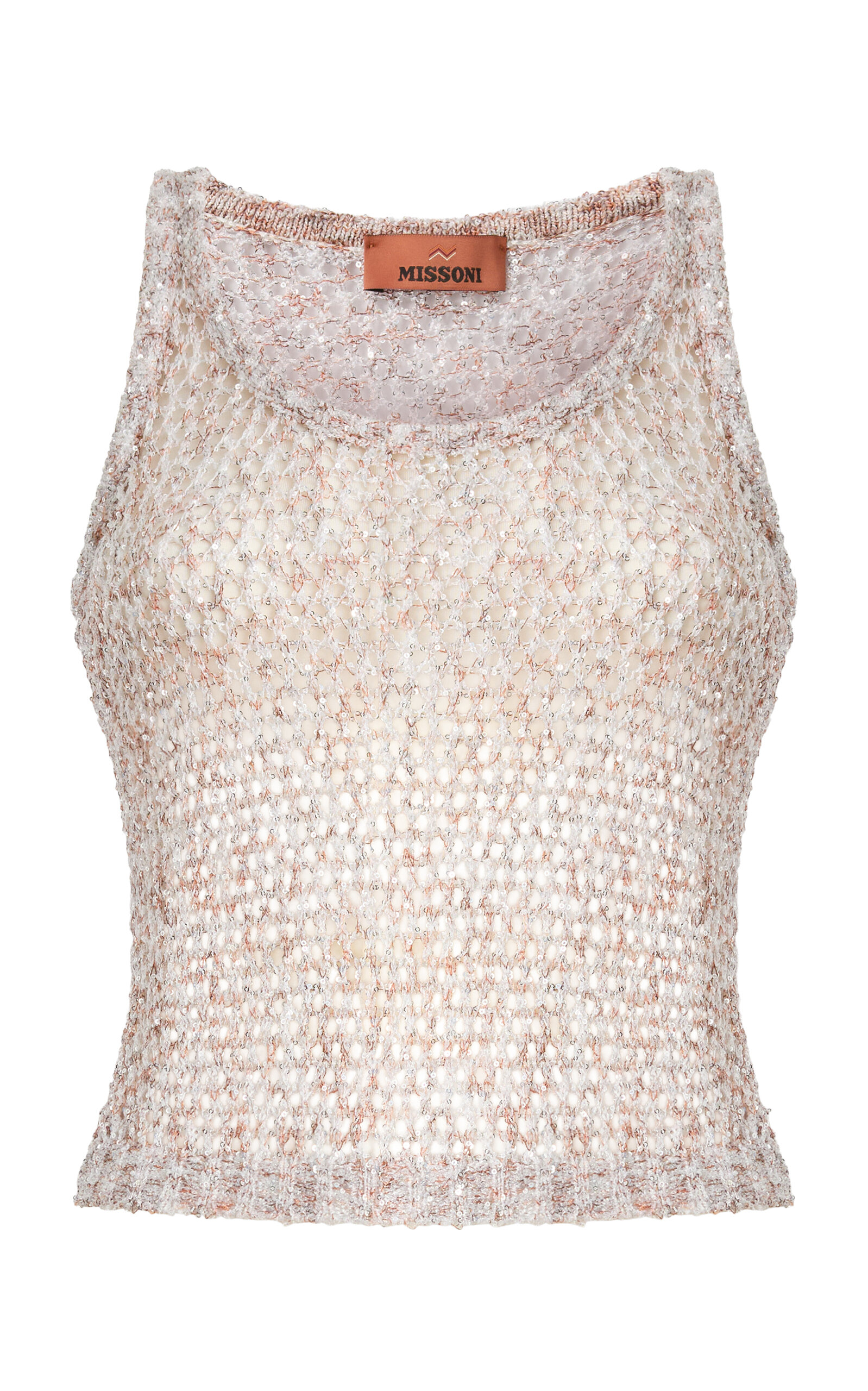 Missoni Knit Tank Top In Neutral