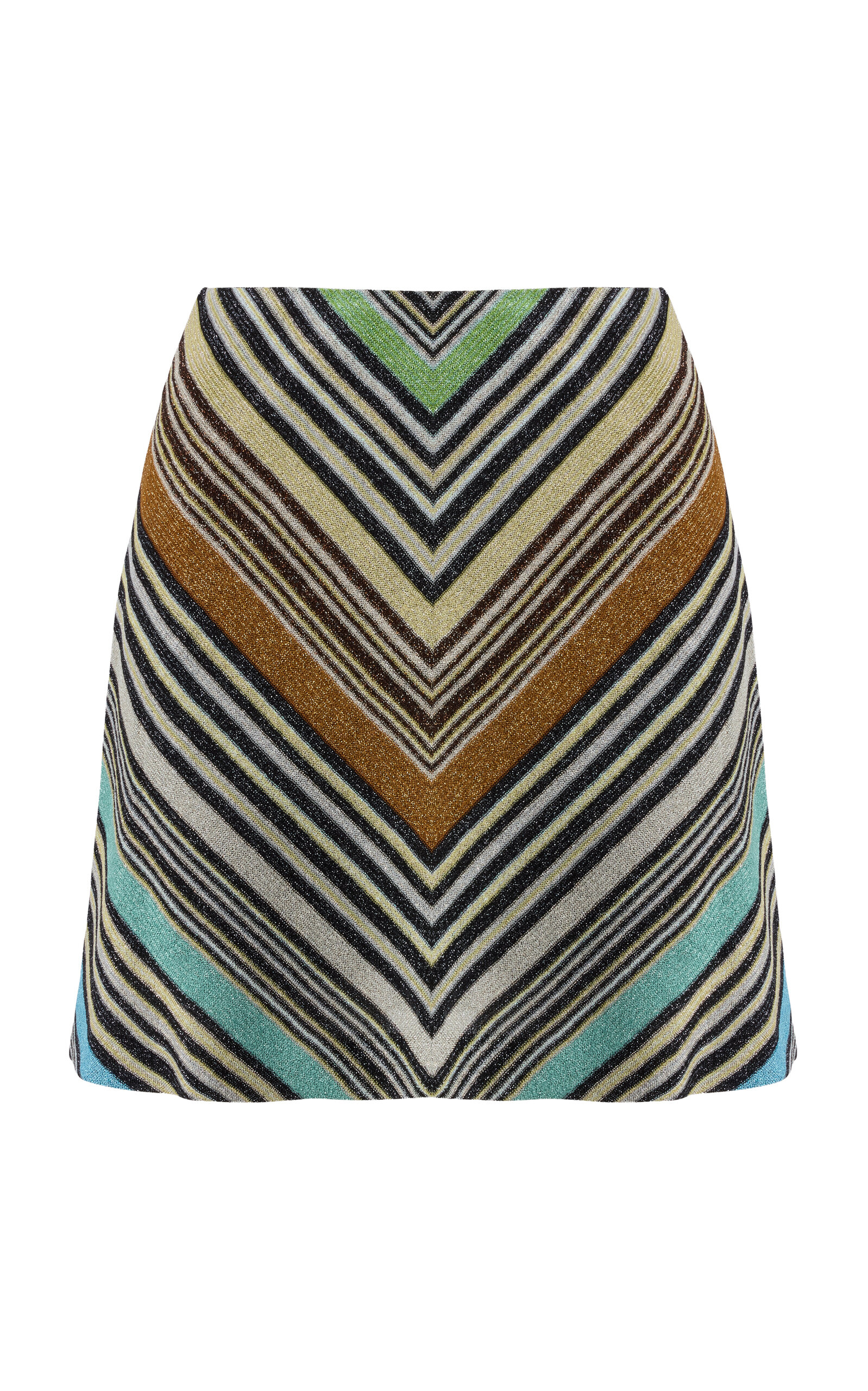 Missoni Chevron Raschel Mini Skirt In Multi