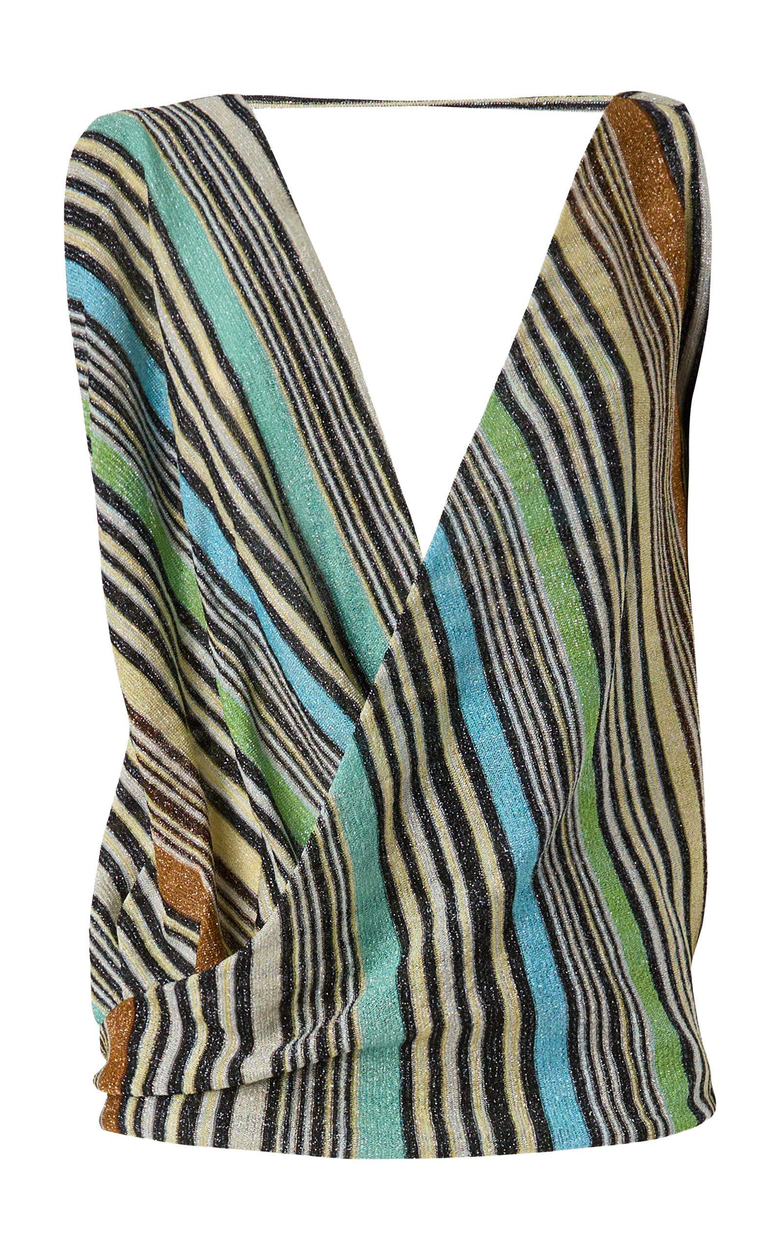 Missoni Draped Raschel Wrap Top In Multi