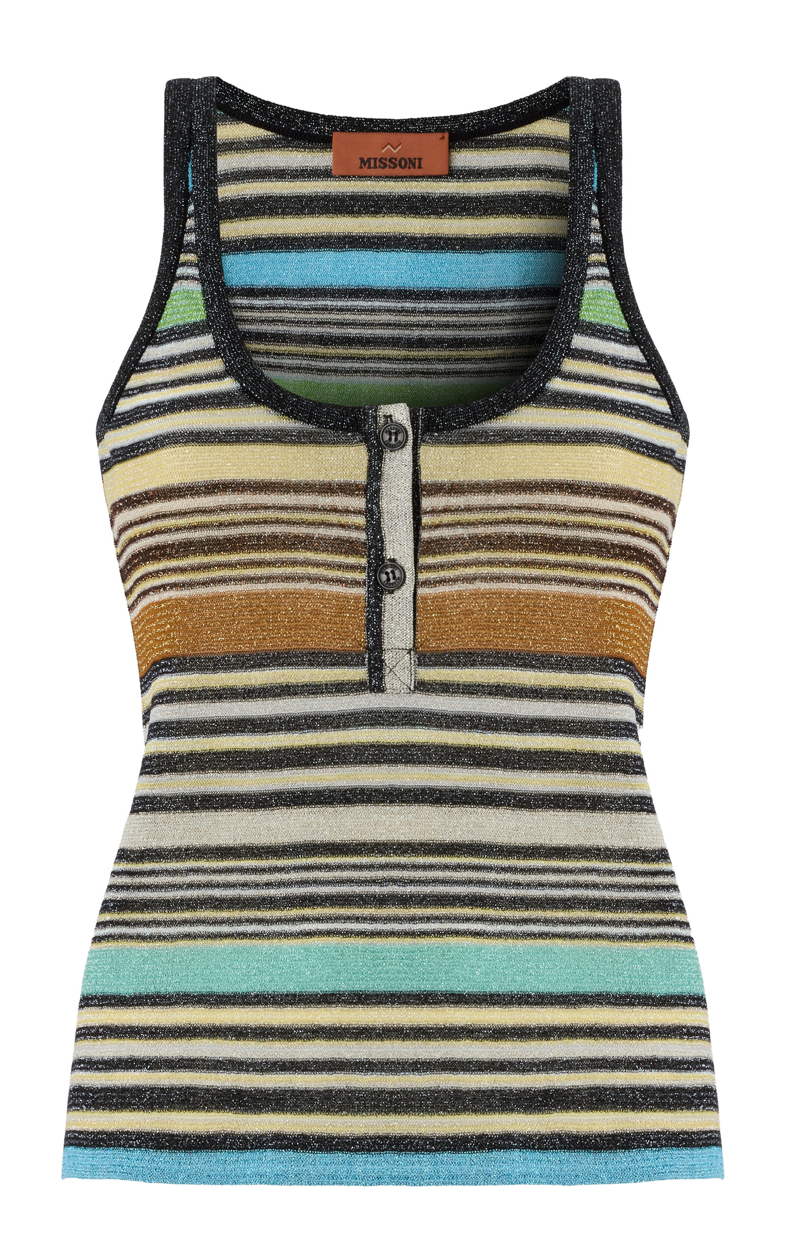 Missoni Striped Raschel Tank Top In Multi