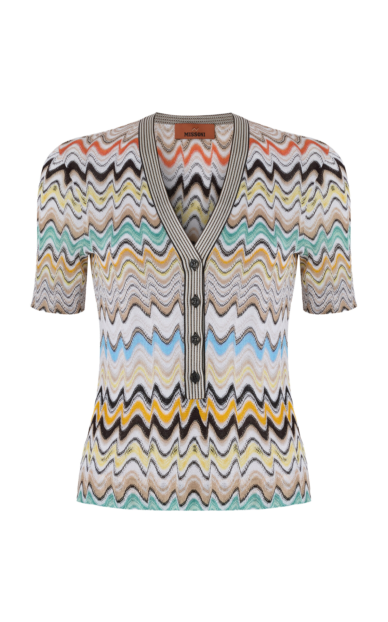 Missoni Wavy Pattern Raschel Top In Multi