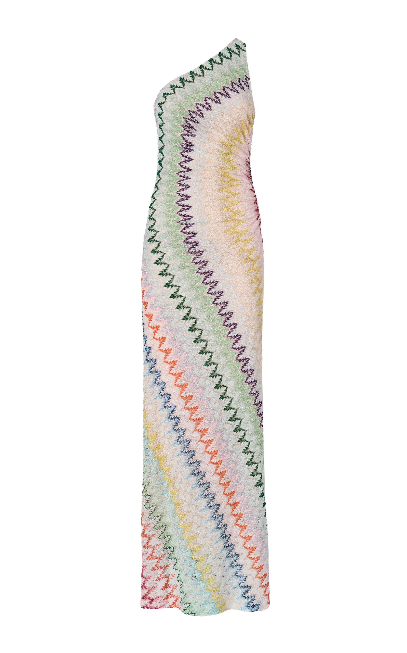 Missoni Zig Zag One-Shoulder Raschel Maxi Dress - Multi