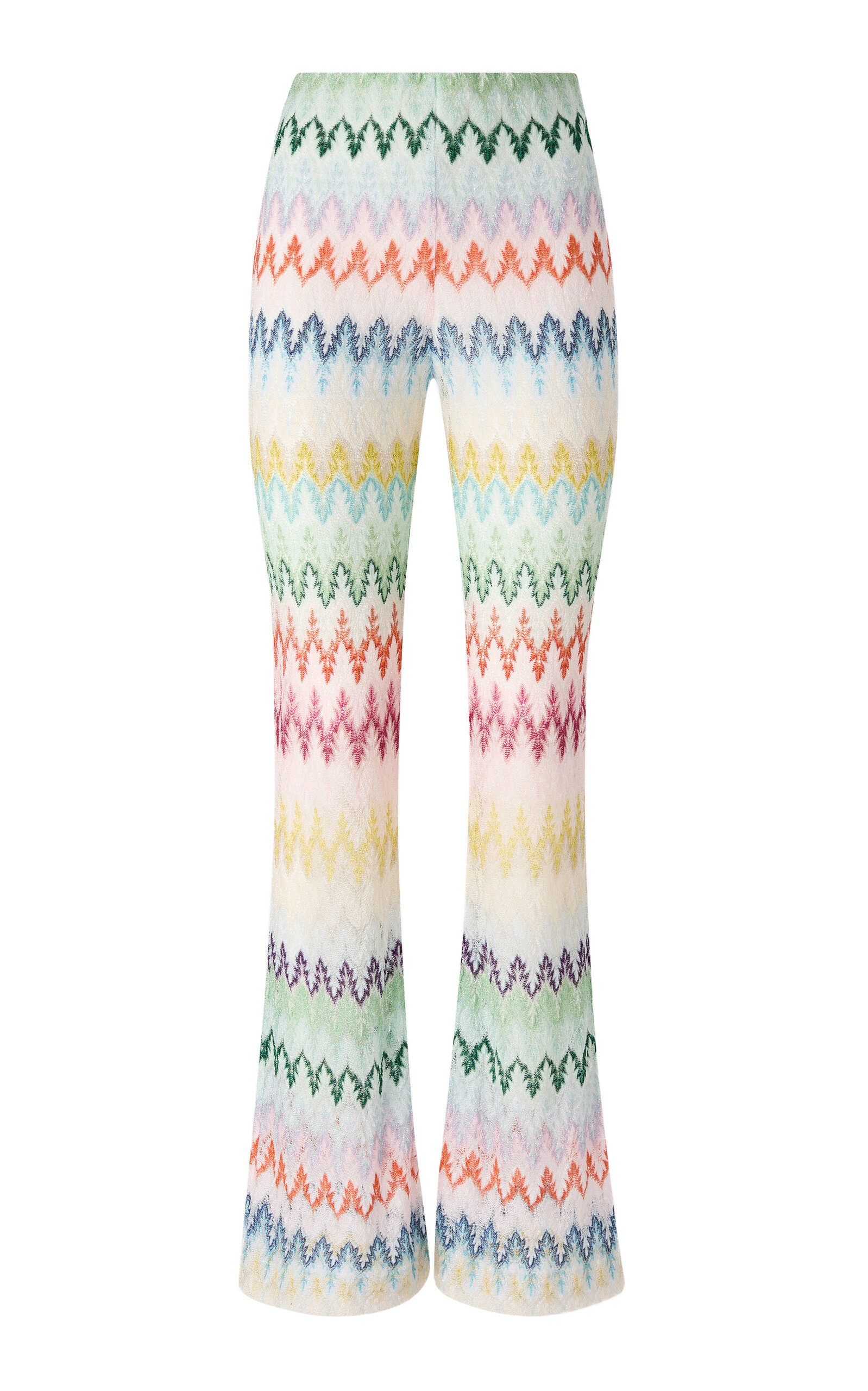 Missoni Zig Zag Flared Raschel Trousers In Multi