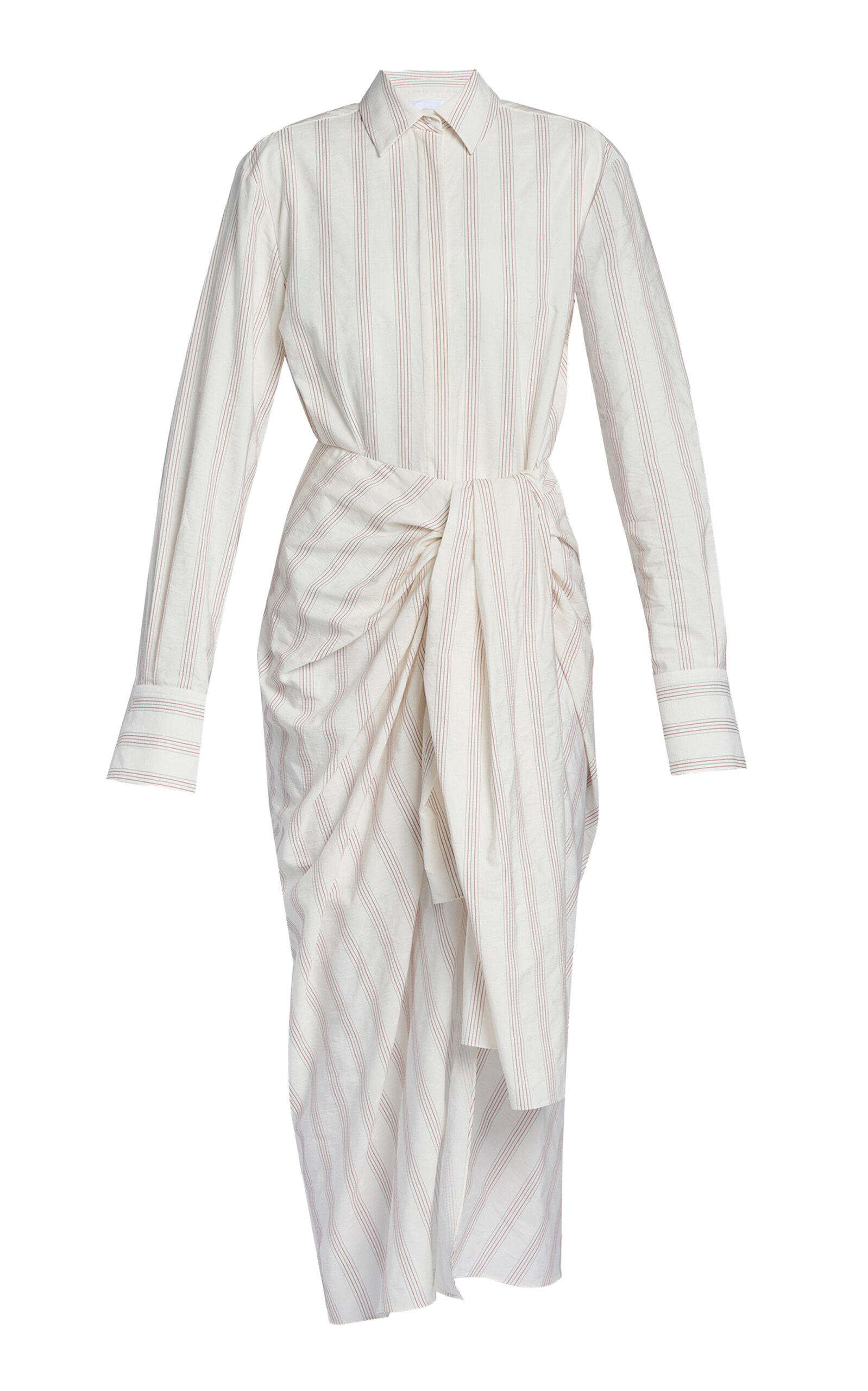 Erdem Striped Ditsy-Cotton Midi Dress - Ivory